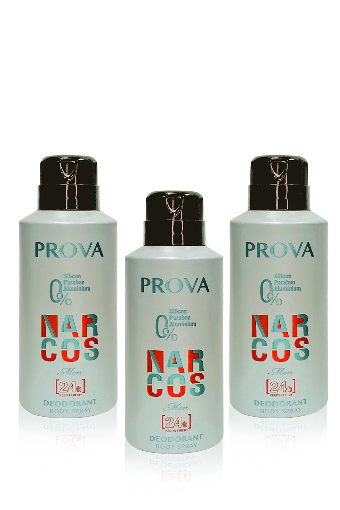 Prova Narcos Pudrasız Erkek Sprey Deodorant 150 ml x 3