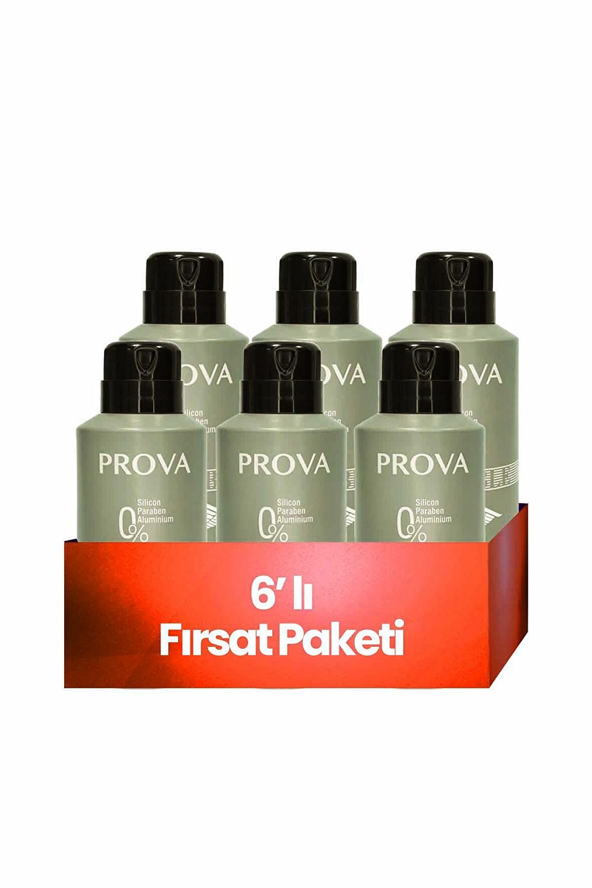 Prova Invisible Pudrasız Leke Yapmayan Erkek Sprey Deodorant 150 ml x 6