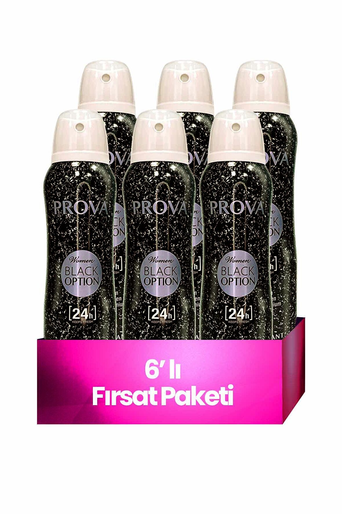 Prova Option Pudrasız Kadın Sprey Deodorant 150 ml x 6