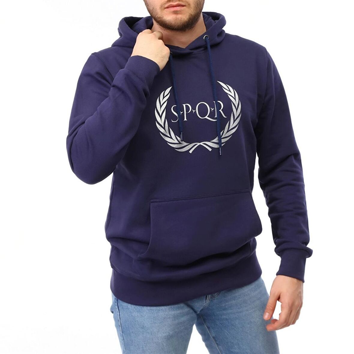 Raru TILYA - Erkek Lacivert Spor Sweatshirt - SQKS101-193