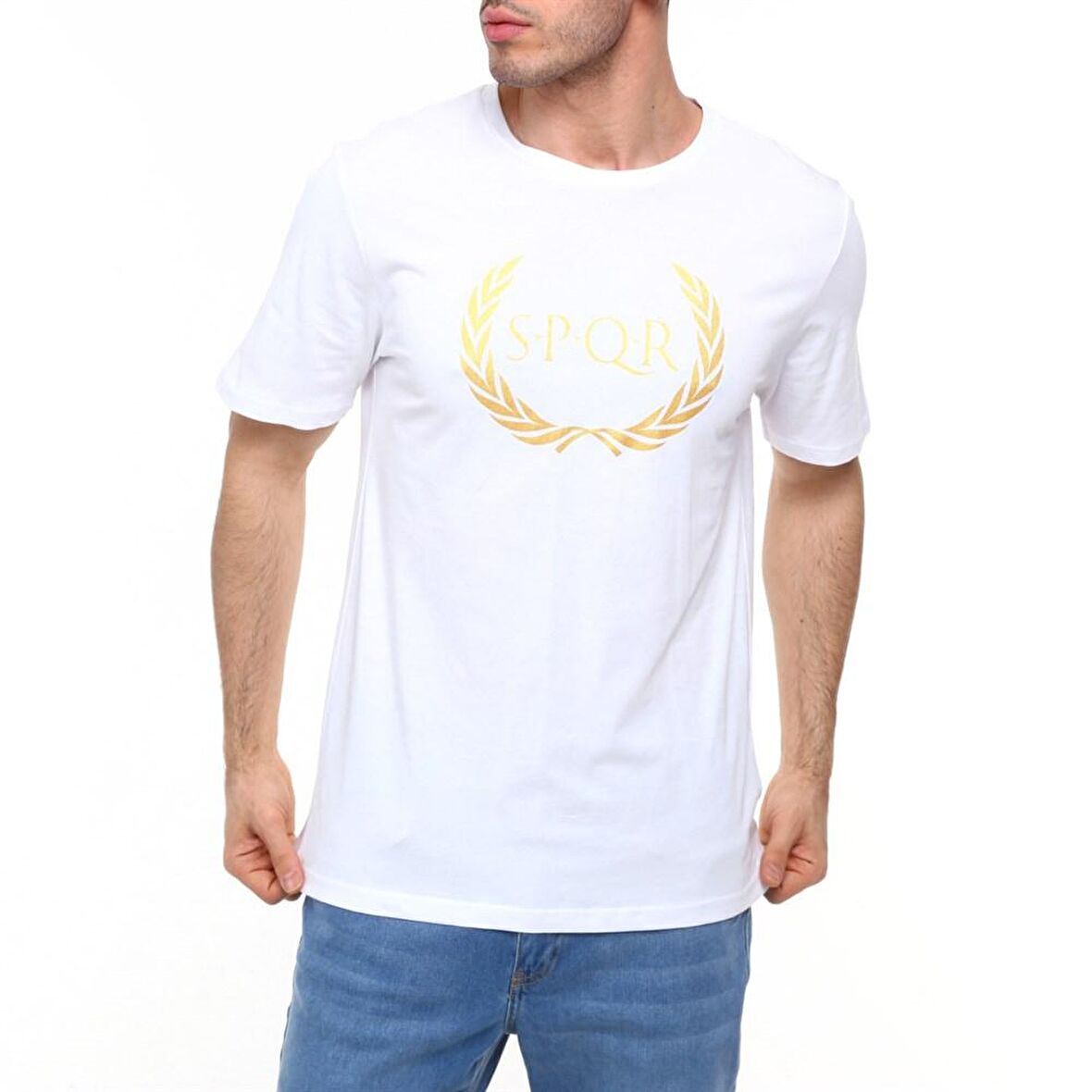 S.P.Q.R Erkek T-Shirt ARES BEYAZ