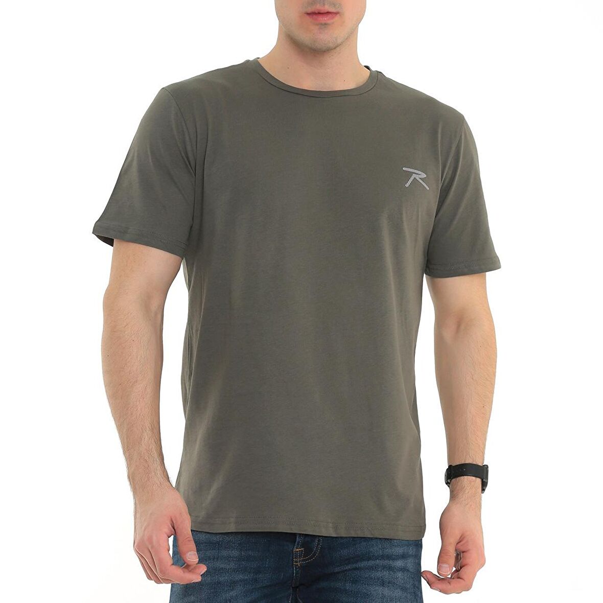 Raru Erkek %100 Pamuk T-Shirt GRAVIS HAKİ
