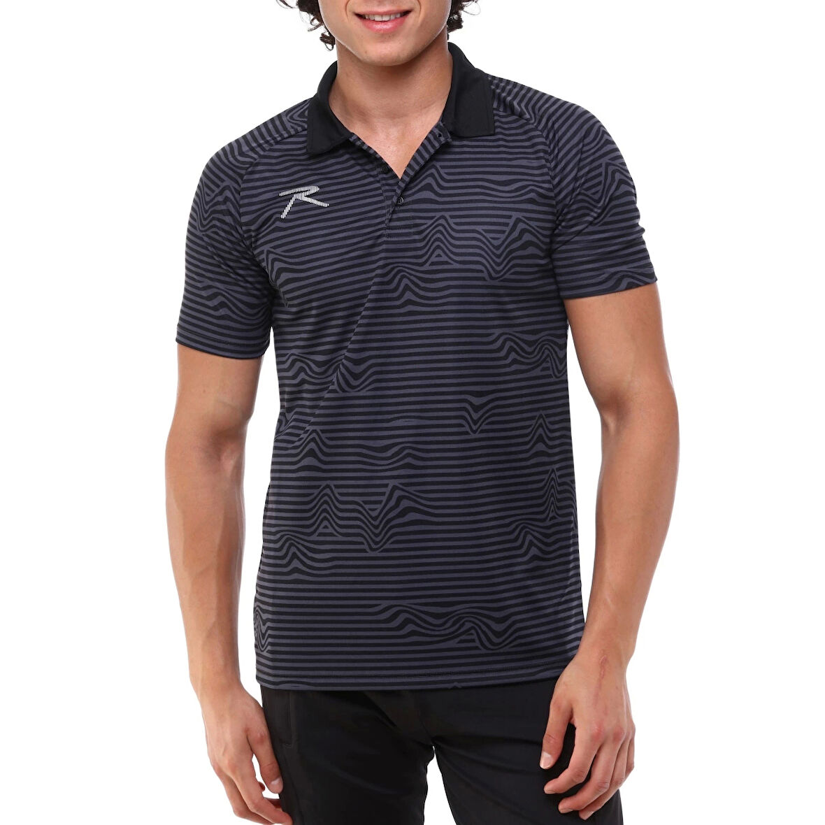 Raru Erkek Polo T-Shirt FLUCTUS SİYAH