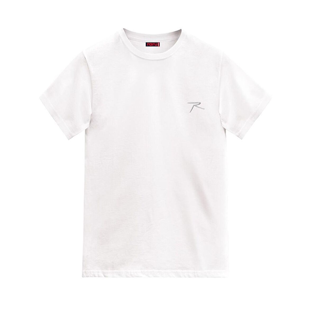 Raru AGNITIO Erkek Pamuklu Beyaz Günlük T-shirt
