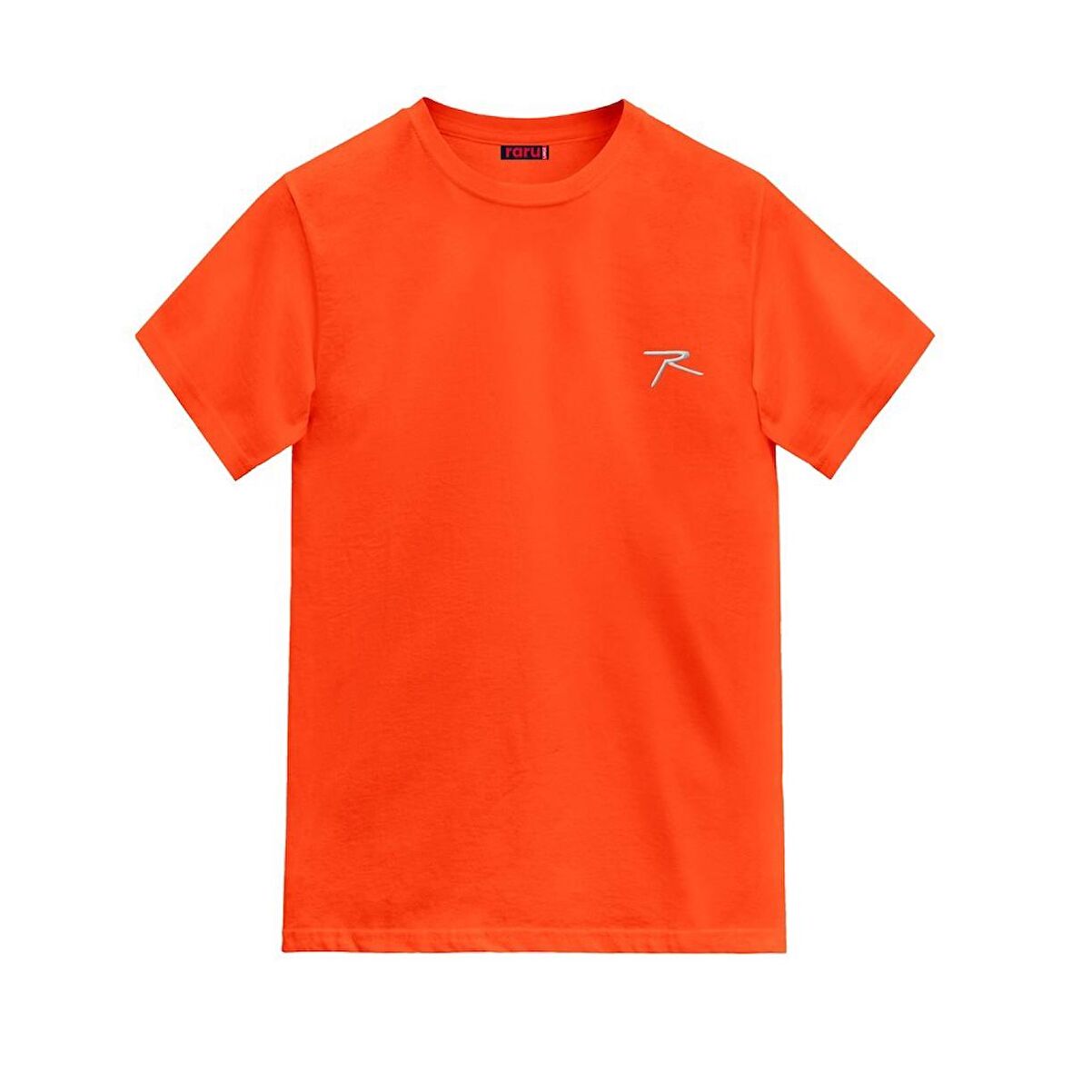 Raru AGNITIO Erkek Pamuklu Oranj Günlük T-shirt