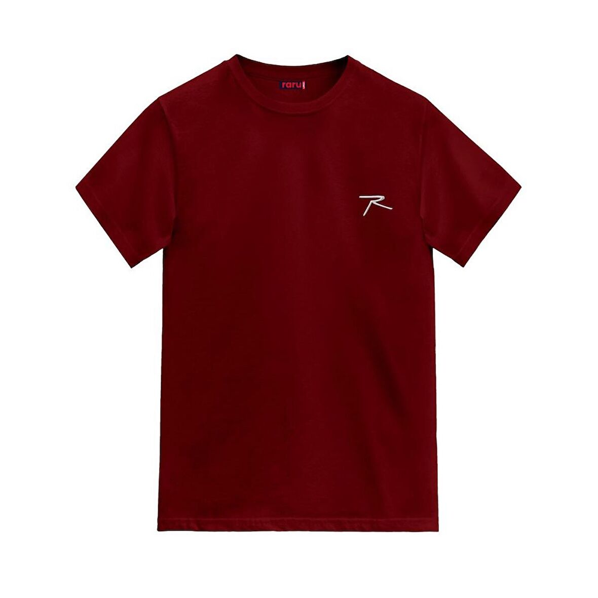 Raru AGNITIO Erkek Pamuklu Bordo Günlük T-shirt