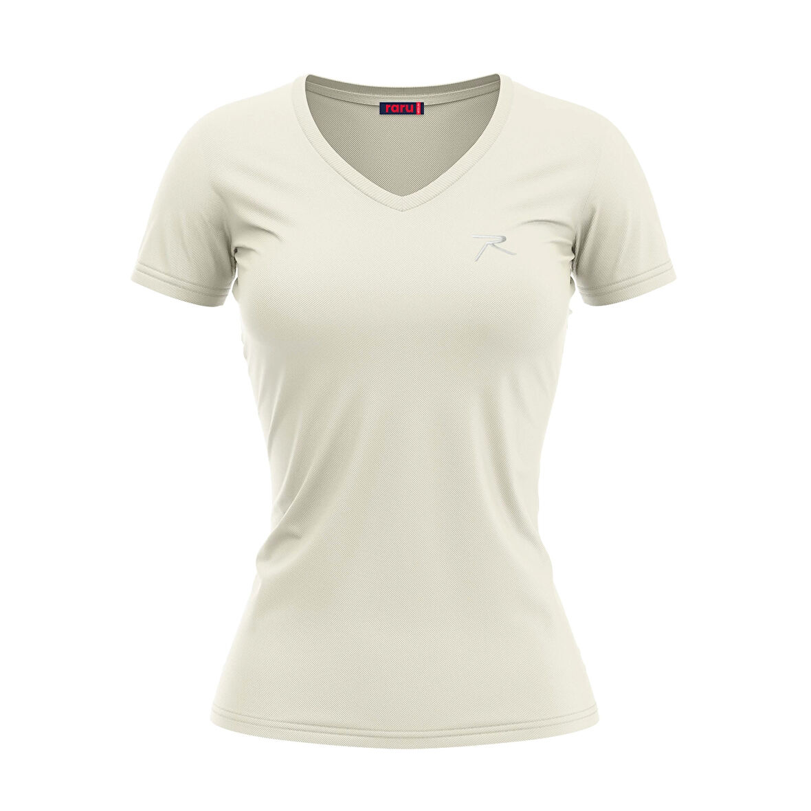 Raru Kadın %100 Pamuk T-Shirt MULIER EKRU