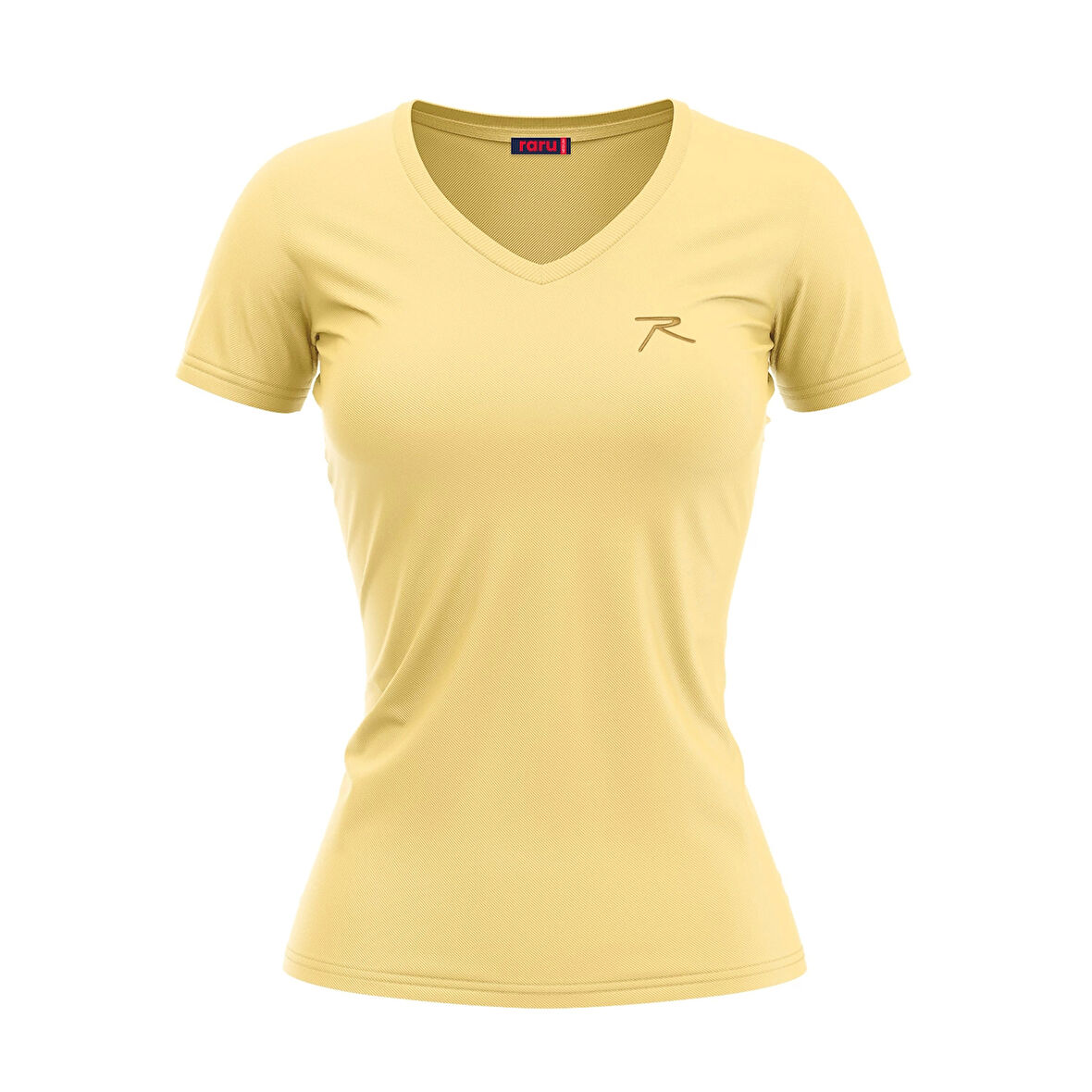 Raru Kadın %100 Pamuk T-Shirt MULIER SARI