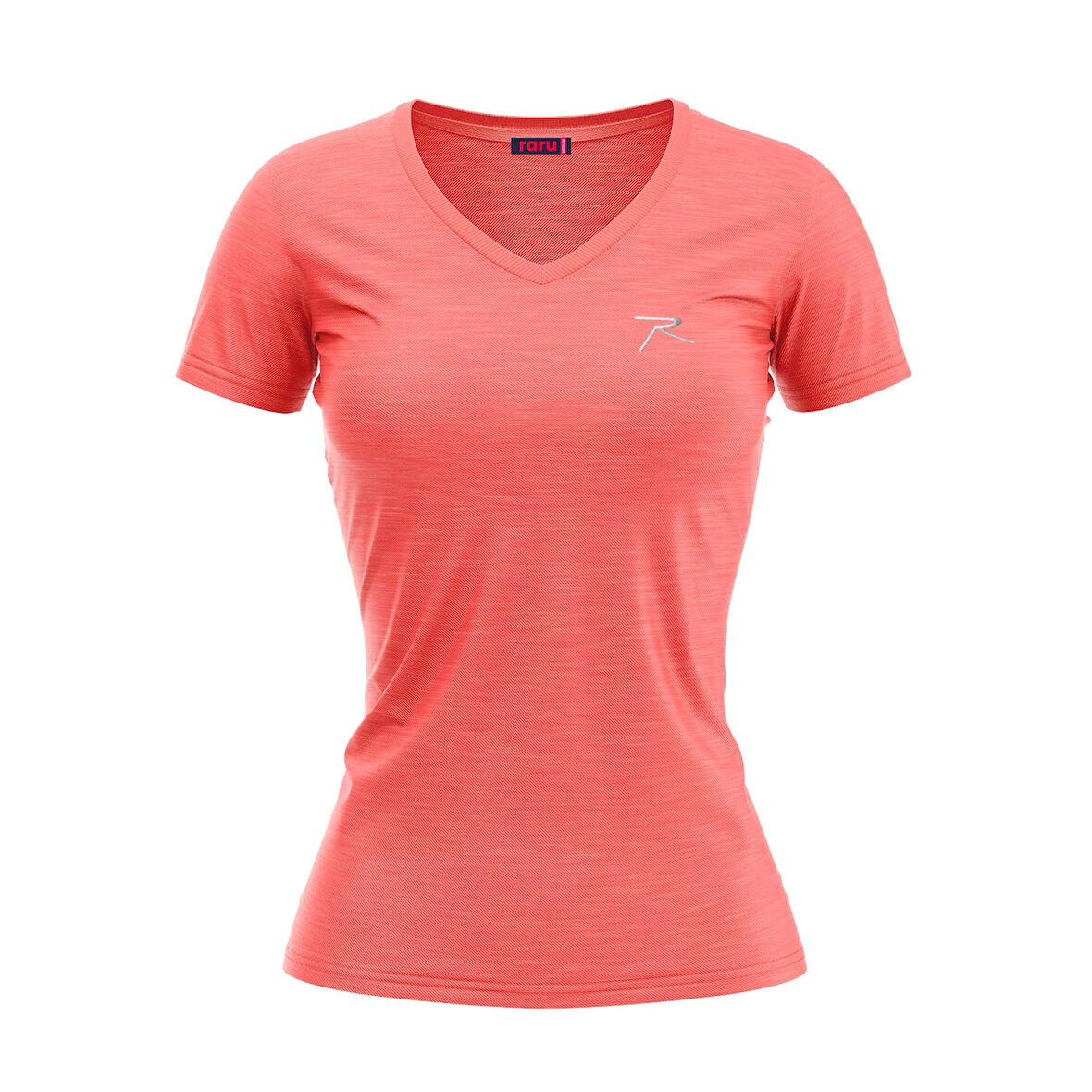 Raru Kadın %100 Pamuk T-Shirt MULIER PEMBE MELANJ