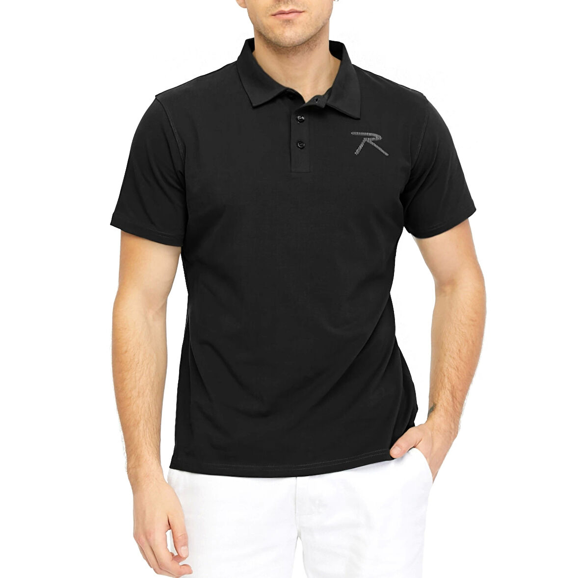 Raru Erkek Polo T-Shirt OSTENDO SİYAH