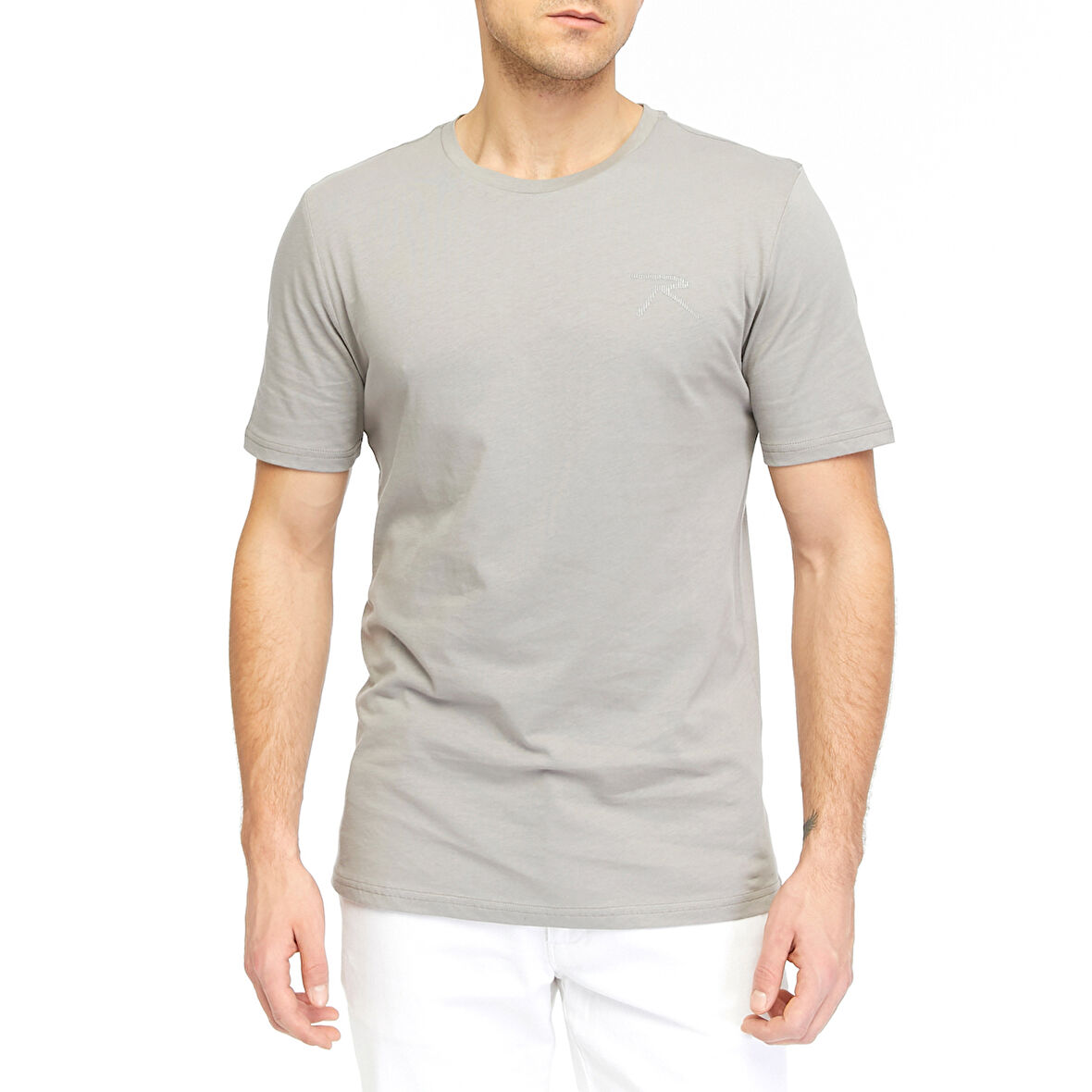 Raru Erkek %100 Pamuk T-Shirt PATEO GRİ
