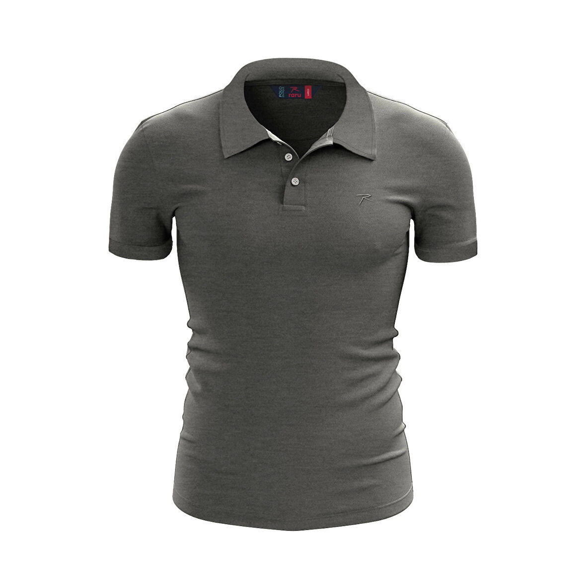 %100 Pamuk Polo T-Shirt IMPERO ANTRASİT MELANJ