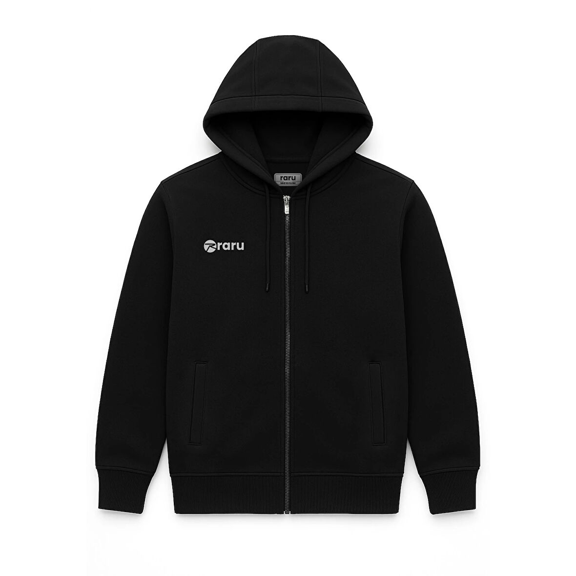 Kapüşonlu Tam Fermuarlı Sweatshirt SİYAH