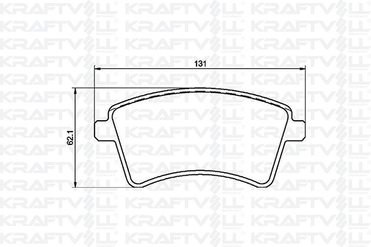 Renault On Fren Balatası Kangoo III 08> Mercedes Citan 13>21 1.2 Tce 1.5 DCI 1.6 - Kraftvoll 07010051
