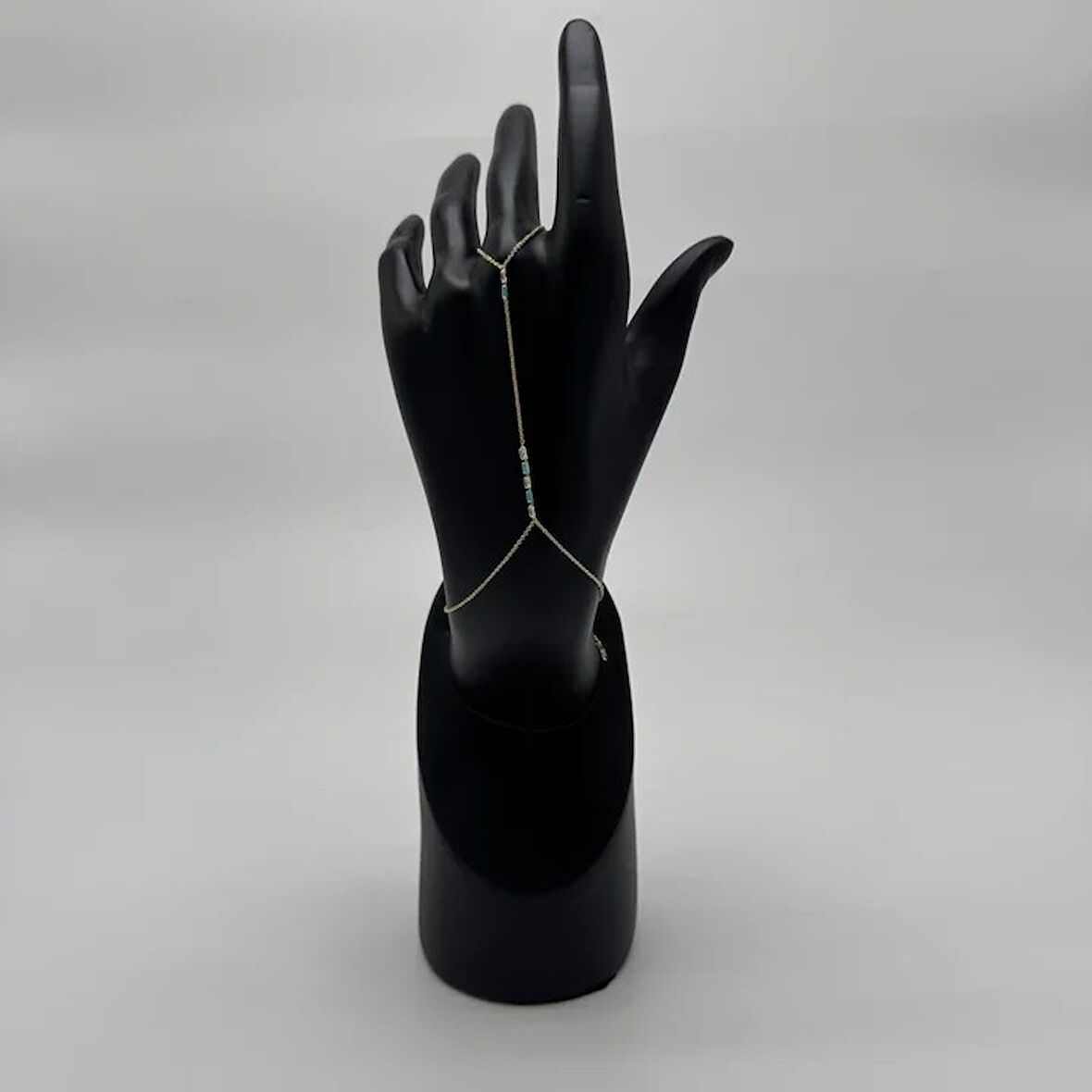 Gold Renkli Taşlı Zarif Şahmeran - Gold