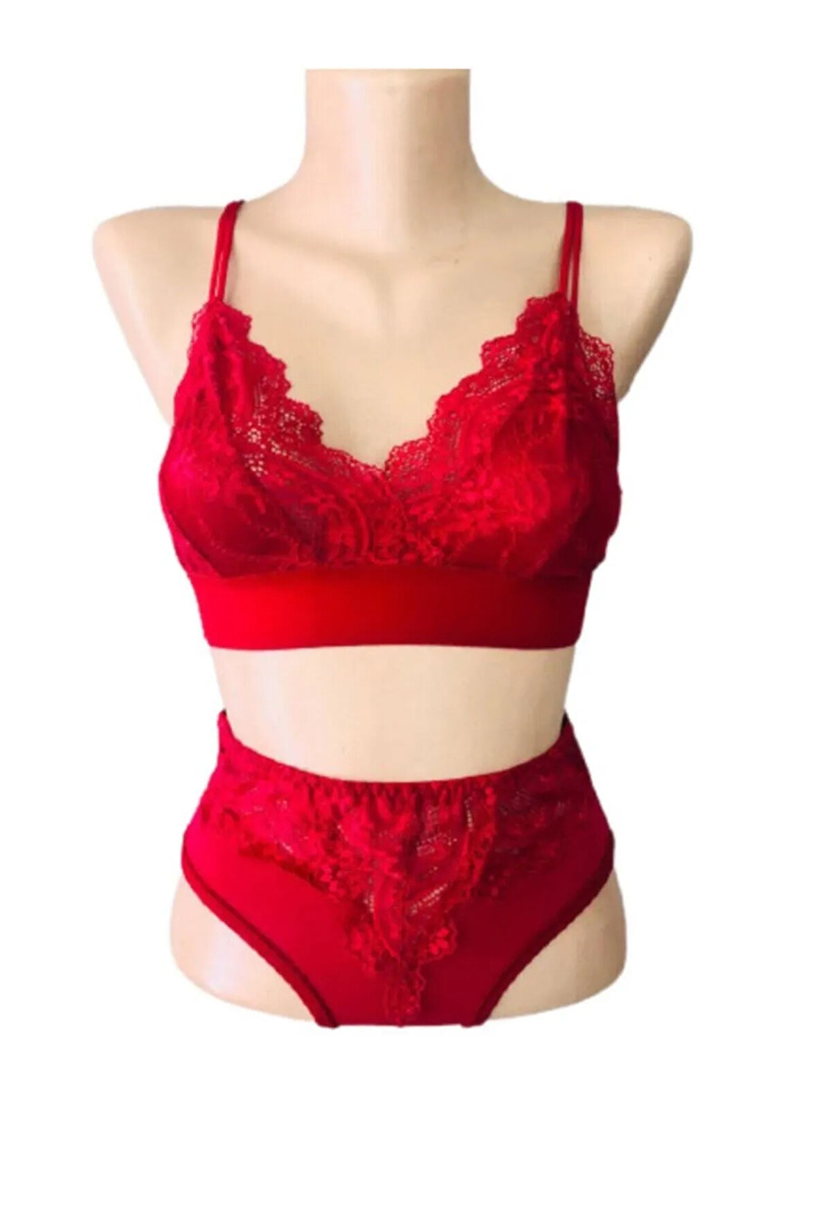 Kadın  Kapsız Balensiz Bralet Takım - Ekru 4021