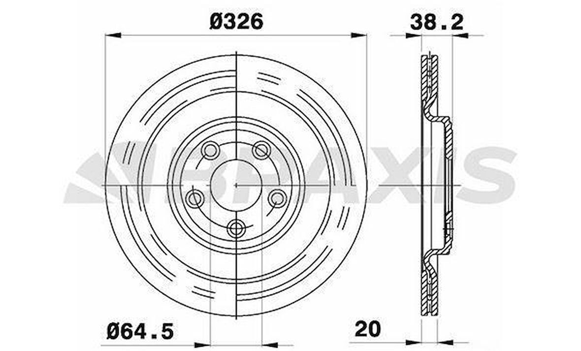 Jaguar Fren Diski Arka Aguar Xf Xj Xk 08> - Braxıs Ae0434
