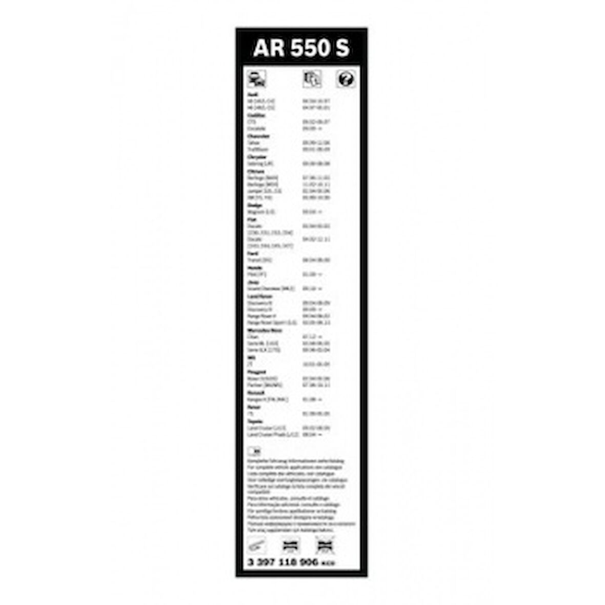 Unıversal Silecek Supurgesi Takım Aerotwın [550 / 530 Mm] - Bosch 3397118906