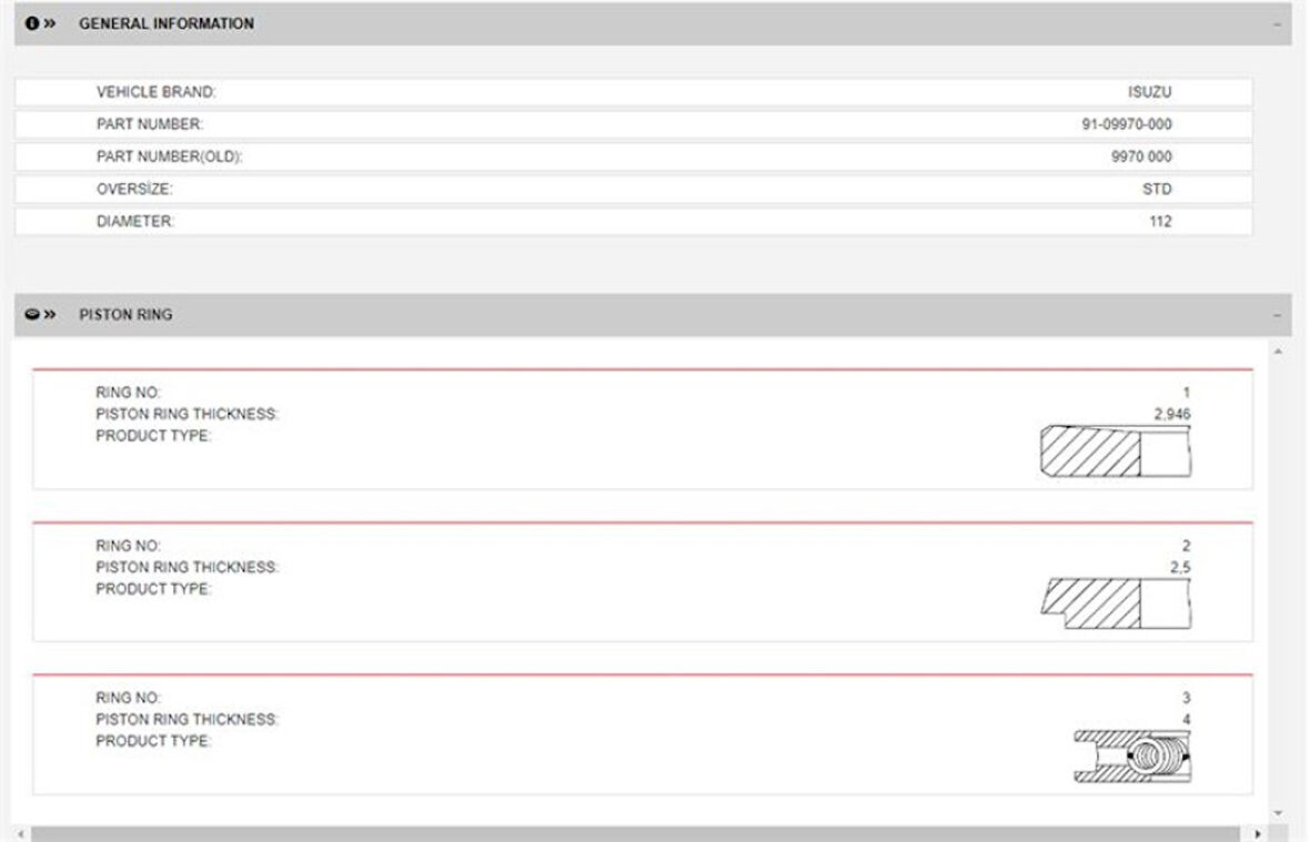 İsuzu Ticarı Piston Segmanı (std) İsuzu 4hf1 Npr66 Md27 Otobus - Yenmak 99-09970-000