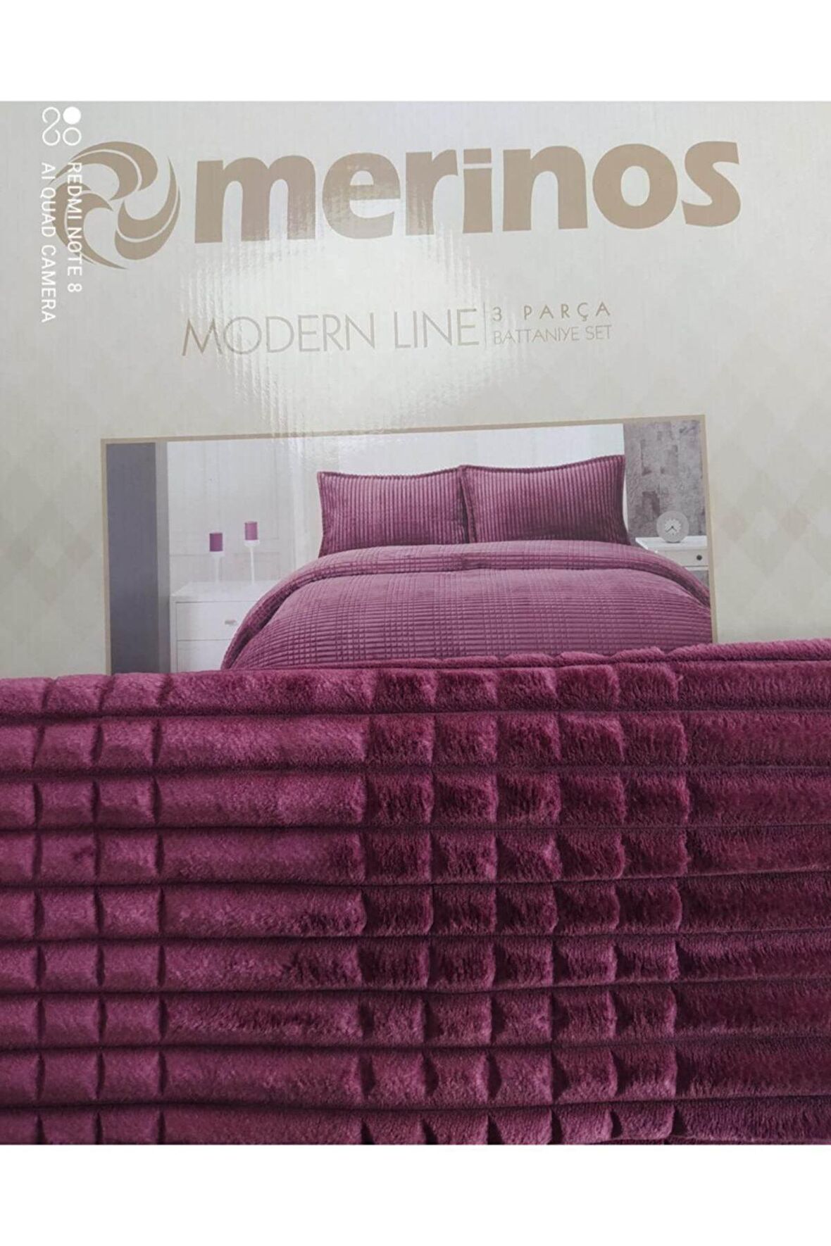 MERİNOS MODERN LİNE 3 PARÇA BATTANİYE SETİ