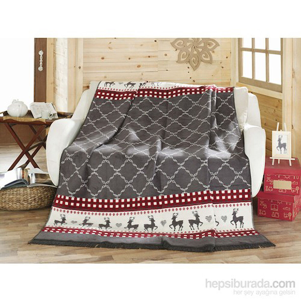 Aksu Pamuklu Battaniye 180X220 Jesus