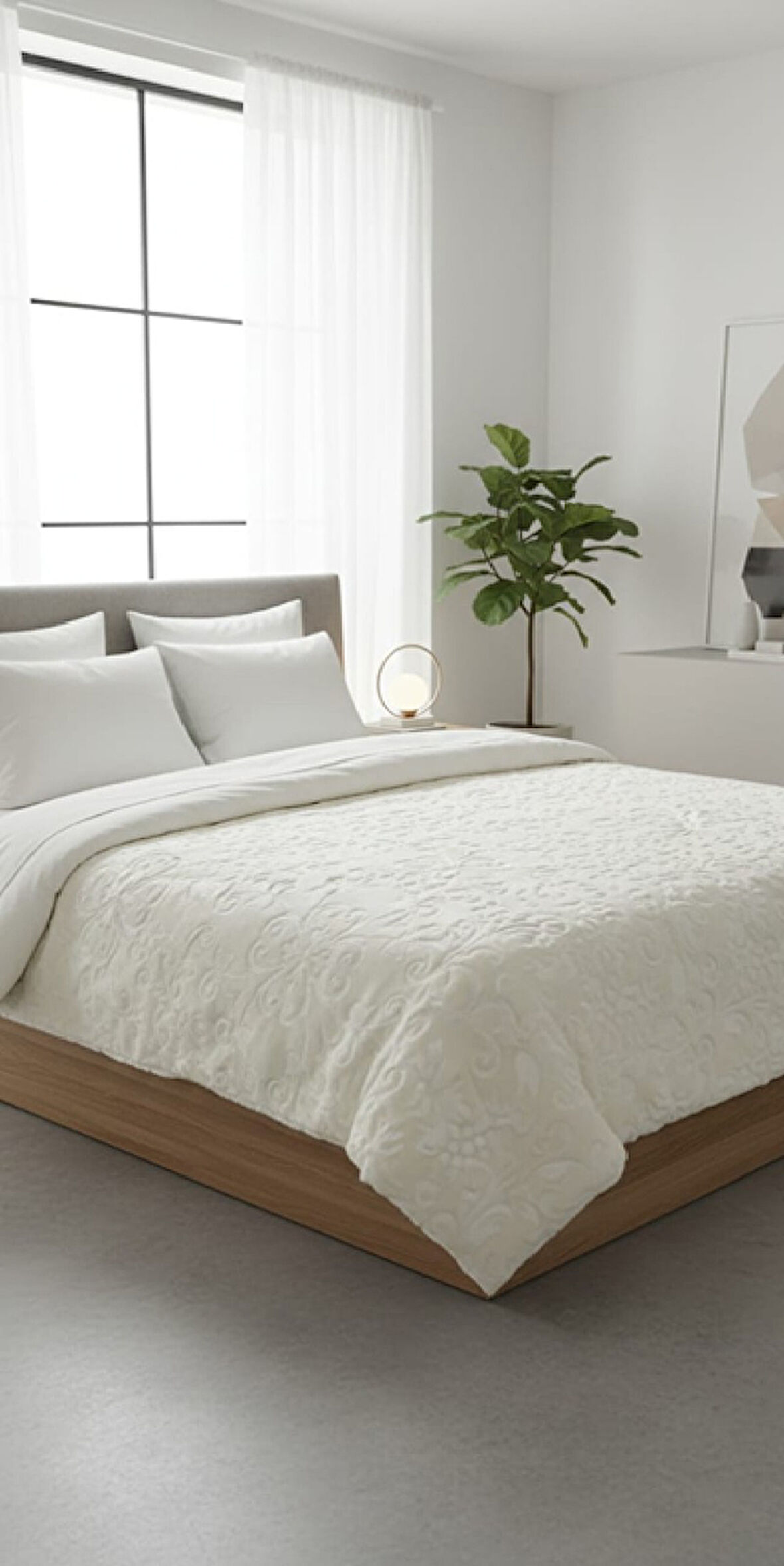 PADİŞAH EMBOSS ÇİFT KİŞİLİK BATTANİYE ŞAMPANYA