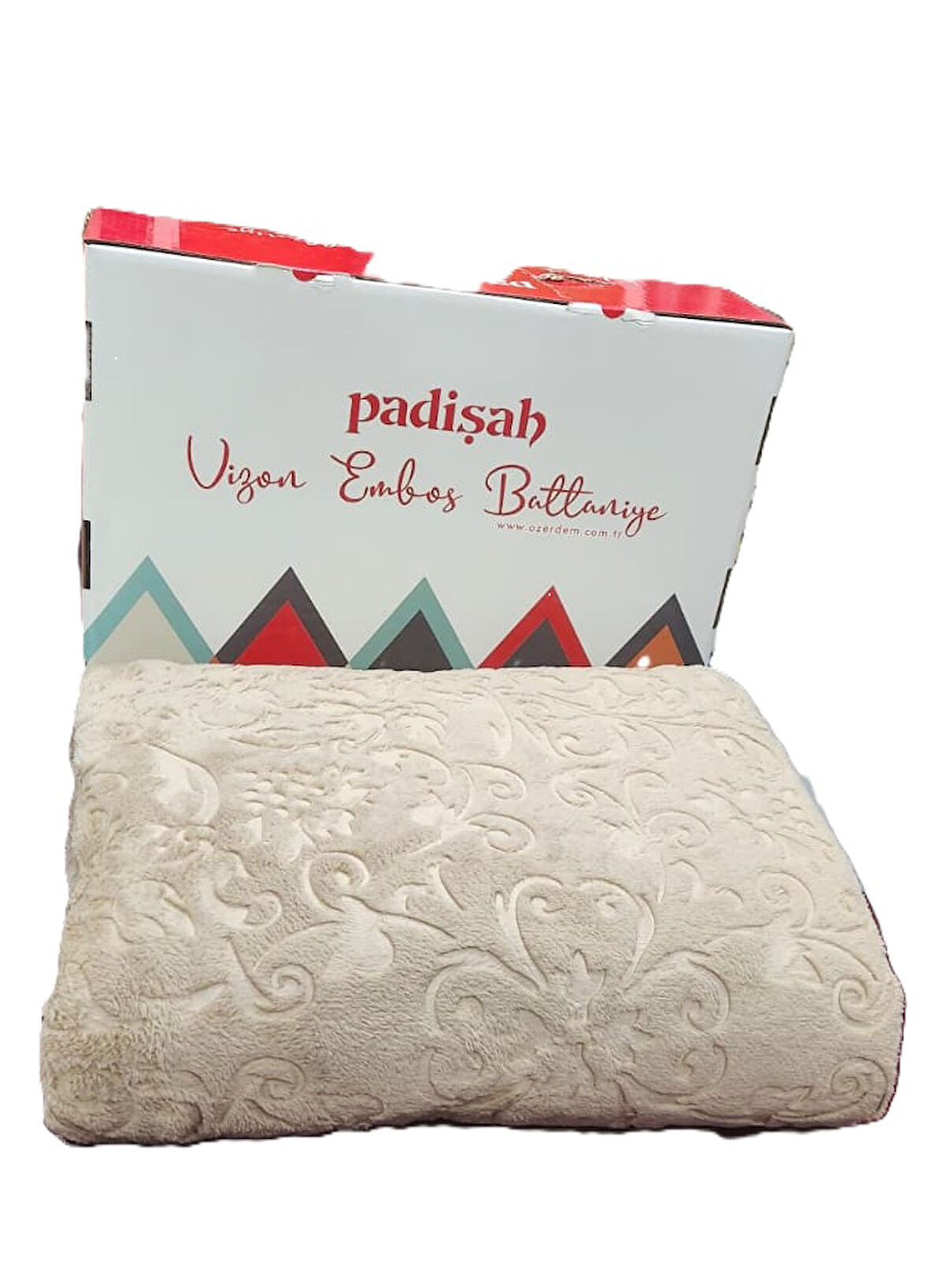 PADİŞAH EMBOSS ÇİFT KİŞİLİK BATTANİYE VİZON