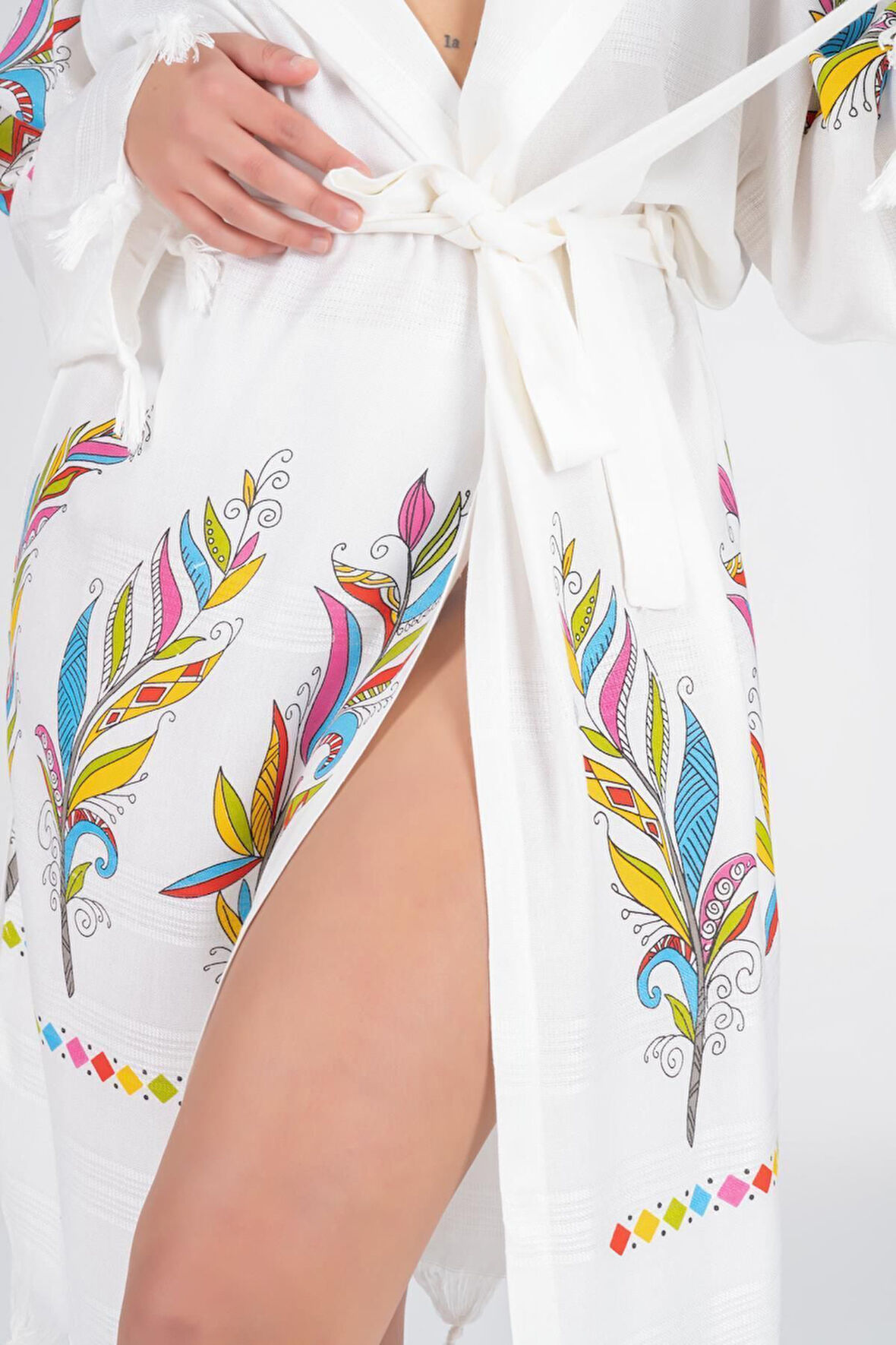 Varol Baskılı Bambu Peştemal Sabahlık Bornoz