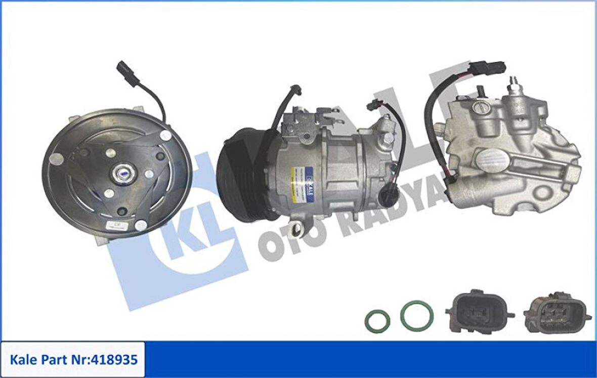 Renault Klima Kompresoru Megane IV Kadjar 1.2 1.3tce 1.5 1.6dci 16> [7pk - V Kayıs Kasnagı] [115mm] - Kale 418935