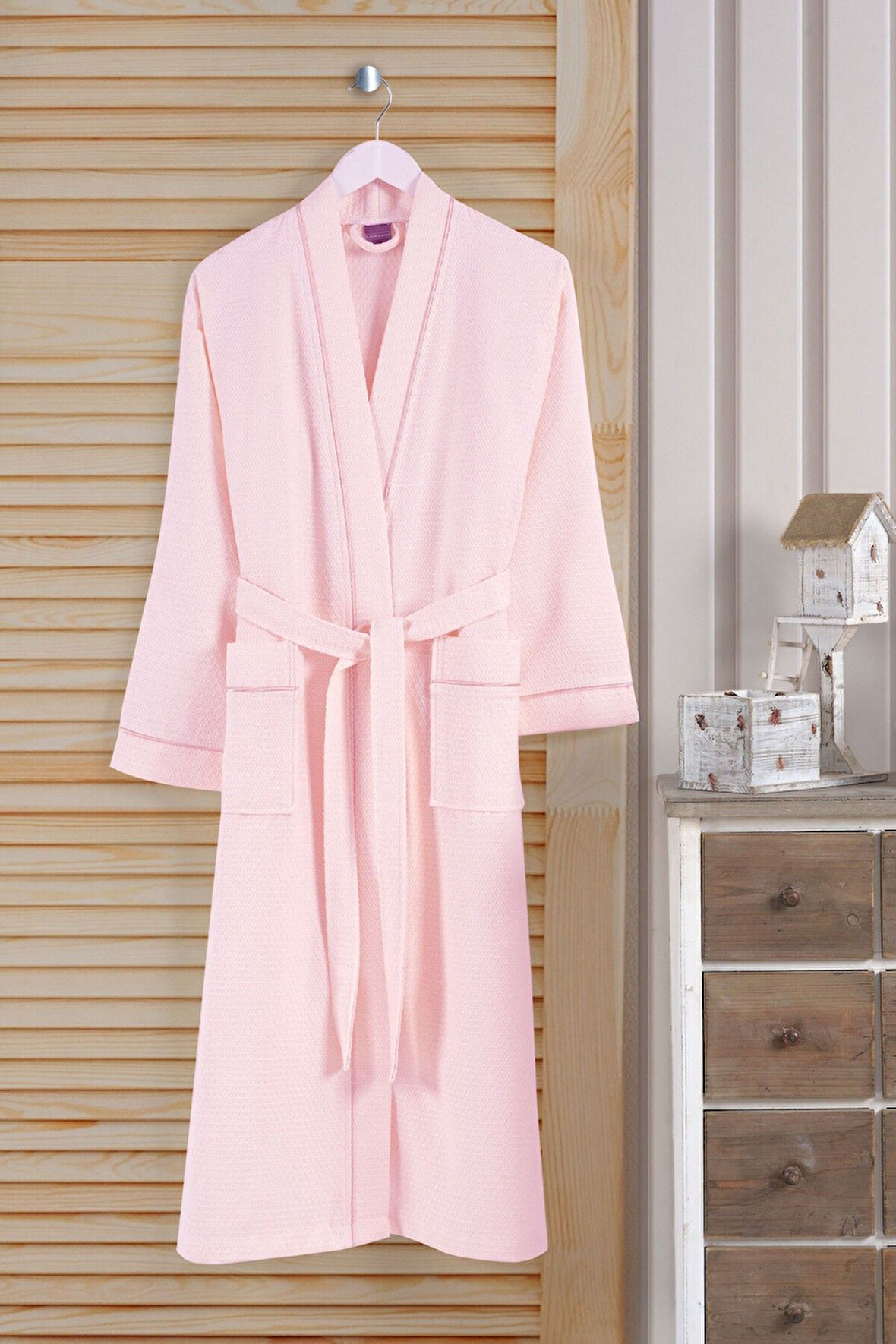 Varol Kaos Serisi Şal Yaka Pike Bornoz Sabahlık