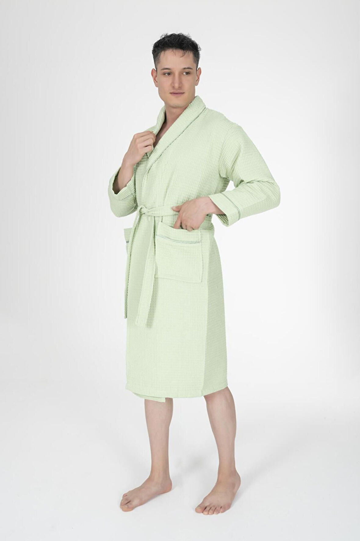 Varol Kaos Serisi Şal Yaka Pike Bornoz Sabahlık