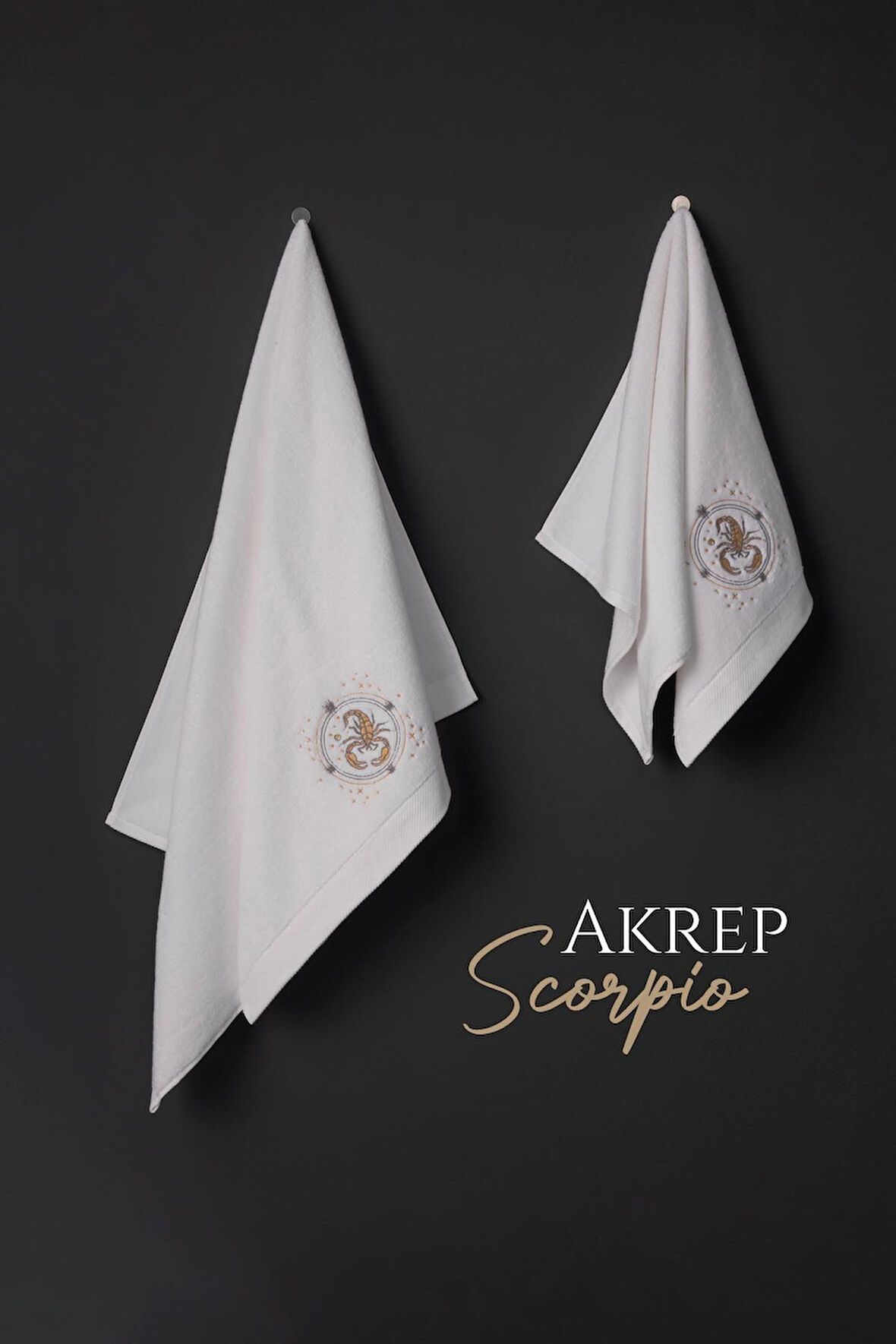 VAROL %100 MİCROCOTTON ÜST KALİTE HAVLU SETİ BURÇ NAKIŞLI