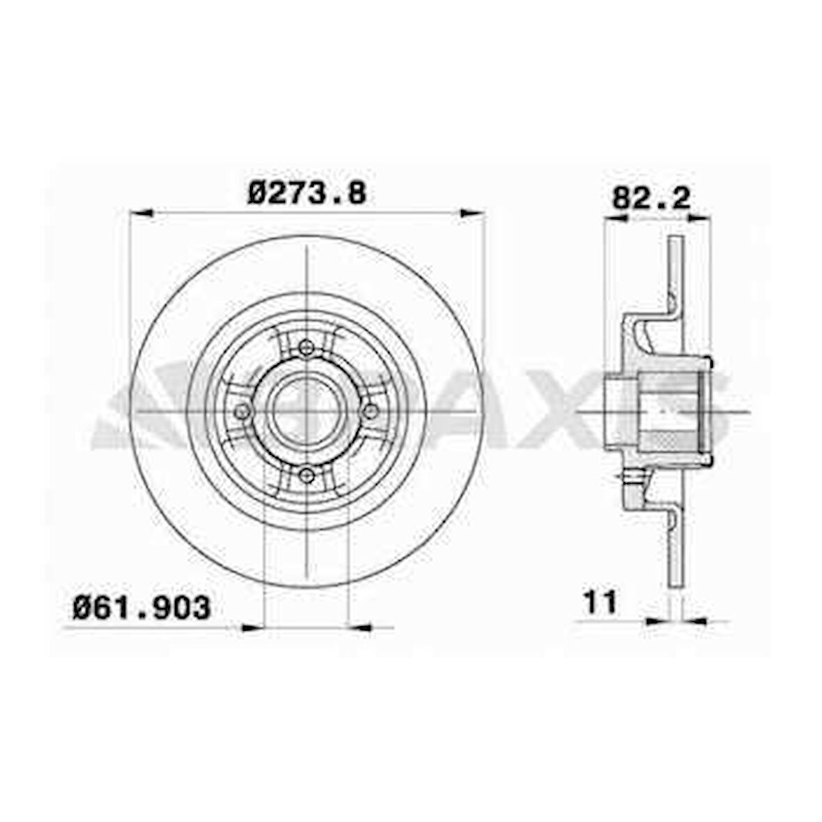 Renault Arka Fren Disk Aynası Abs Sensor Halkası İle Grand Scenic 1.5dci / 1.6 / 1.9 DCI / 2.0 04 - Braxıs Ad0003