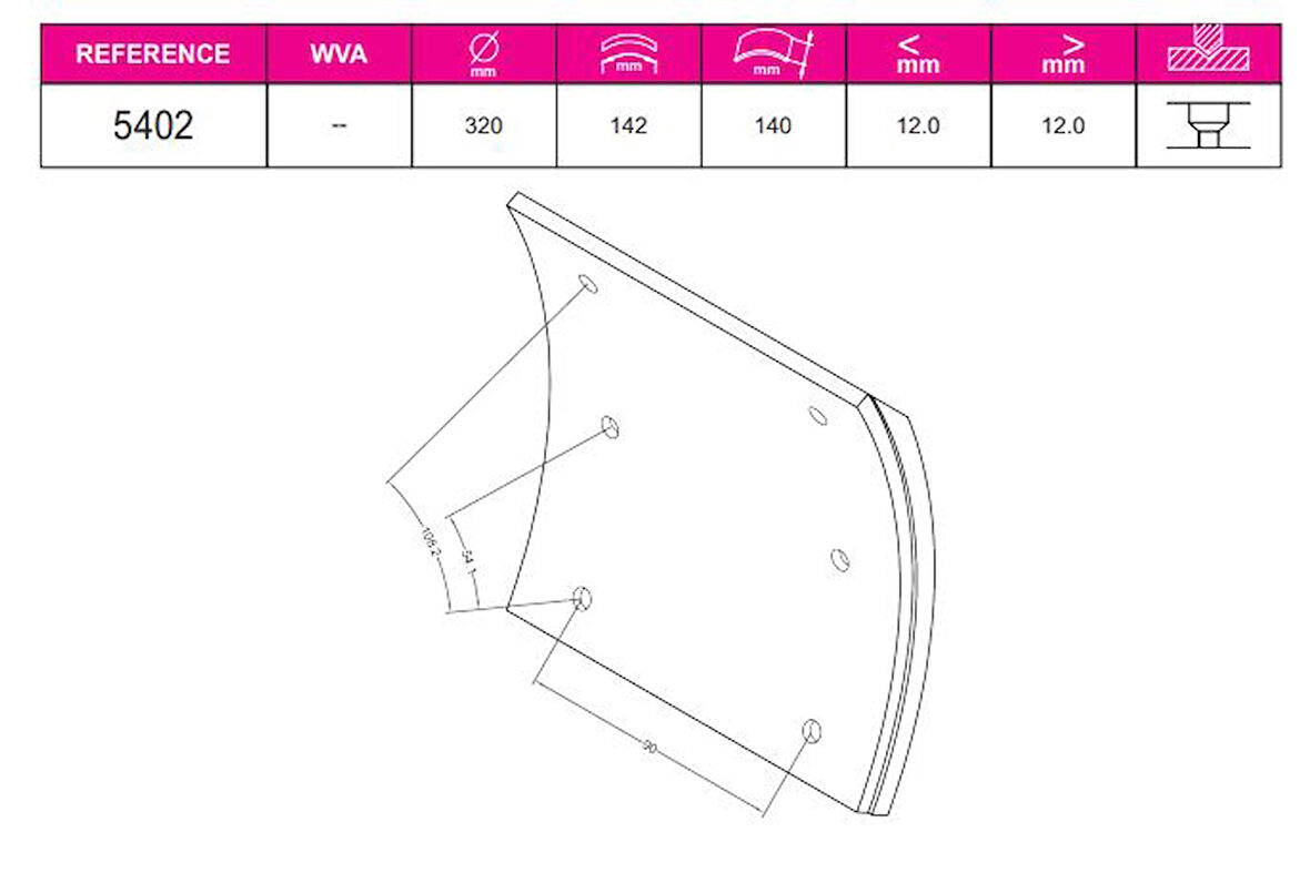 Mitsubıshı Ticarı Fren Balatası Arka Yaprak Mitsubıshı Fuso Canter - Beser 5402