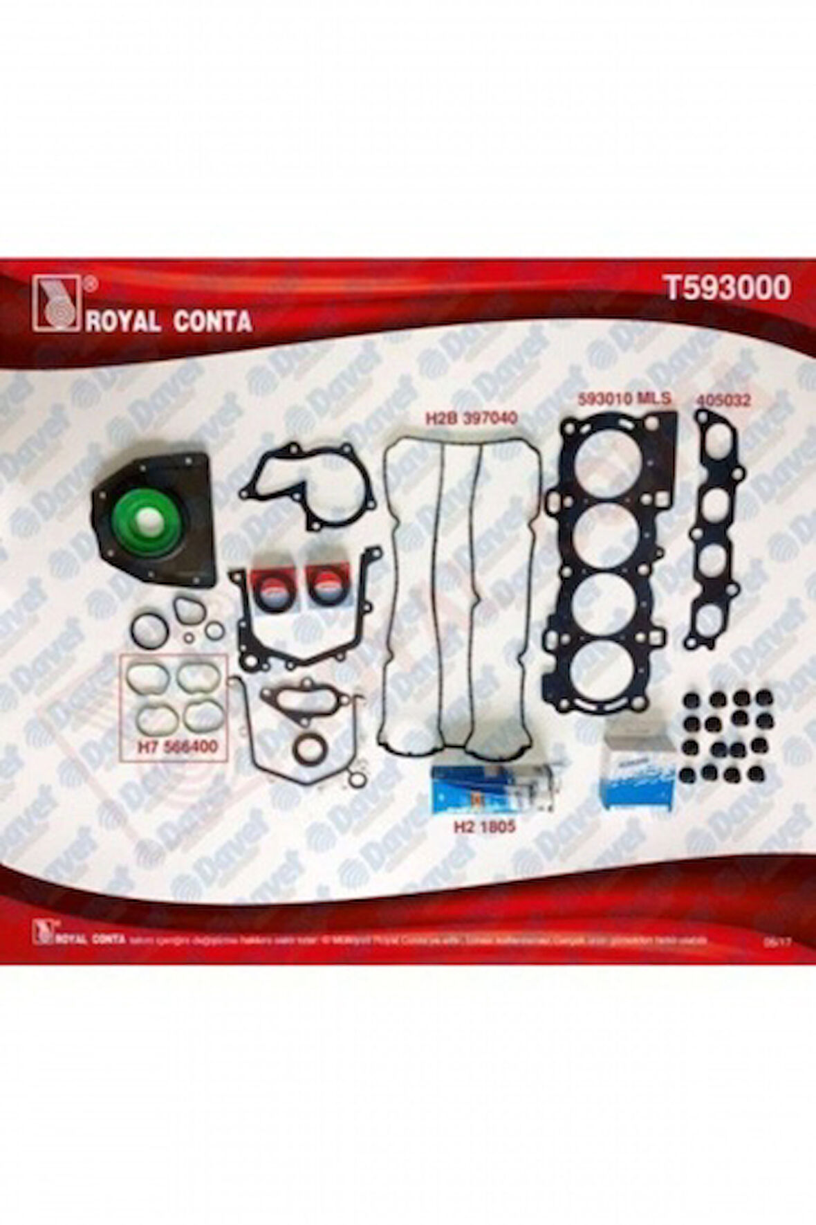 Ford Motor Takım Conta (reinz Keceli+subap Lastıklı) S,k,c Dahıl Focus II 03>07 Focus II C Max 04>07 1,6 - Royal T593000