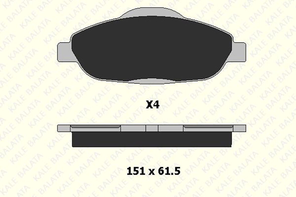 Psa On Fren Balatası P308 P3008 1,4 16v / 1,6 16v / 1,6hdi 09 / 07> - Kale B 24660 178 04 Ans