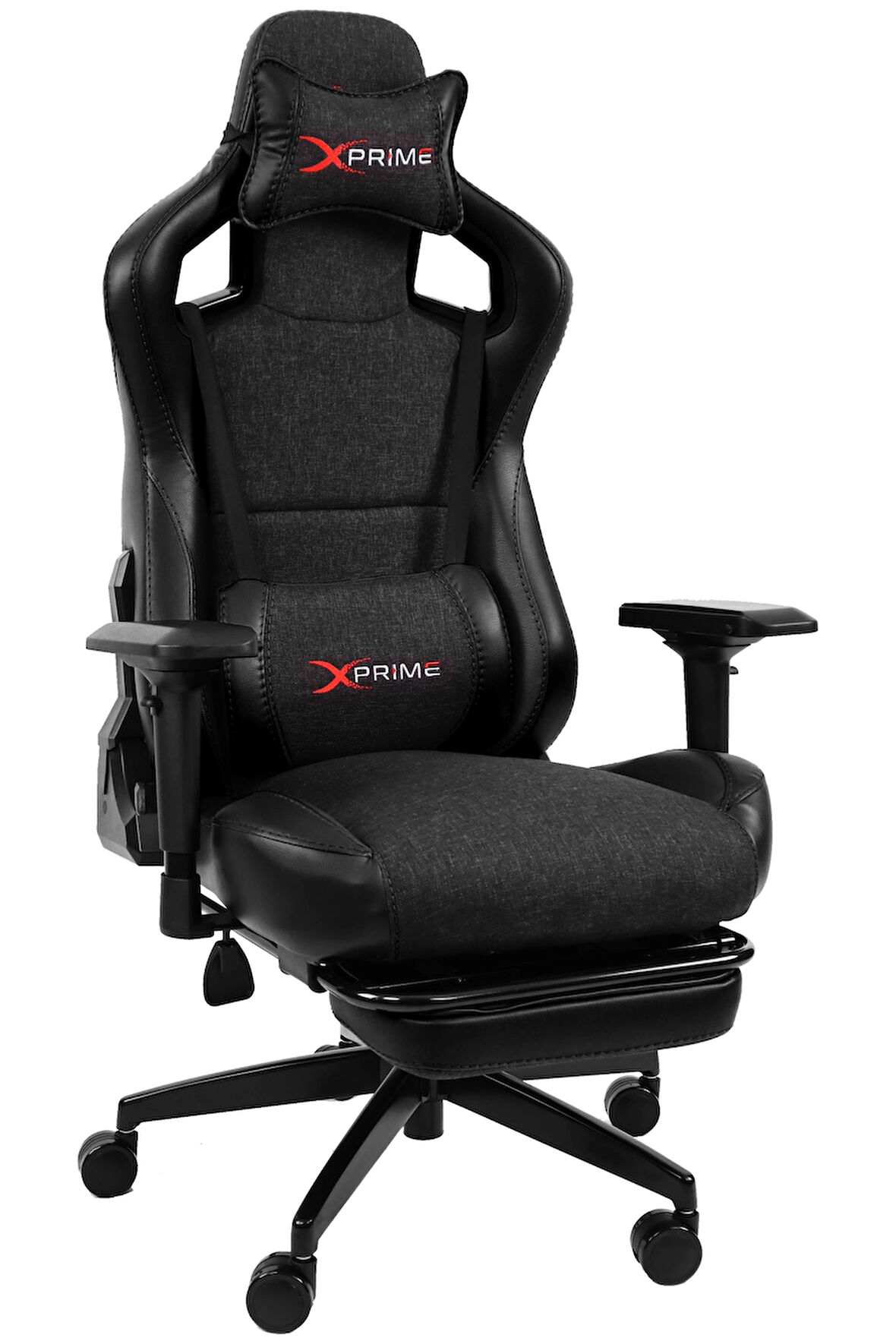 XPrime Over Pro. Oyuncu Koltuğu Hybrid Kumaş Jet Black Siyah