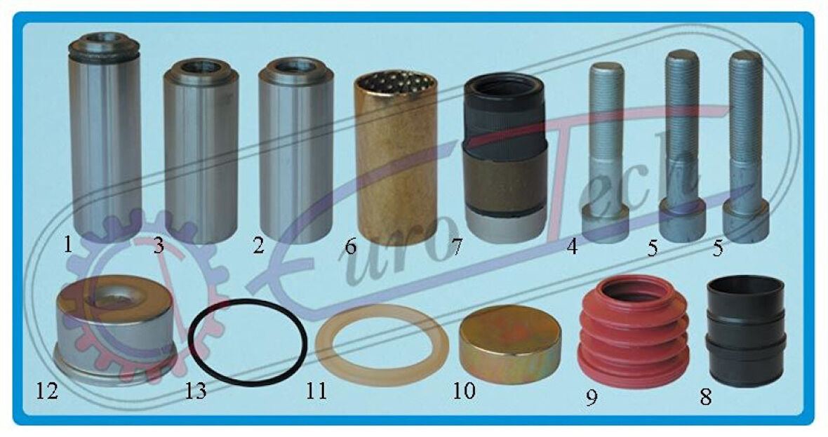 Mercedes Truck Kalıper MIL Ve Kece Tamır Takımı Mercedes Axor Actros - Eurotech 1500.124.2