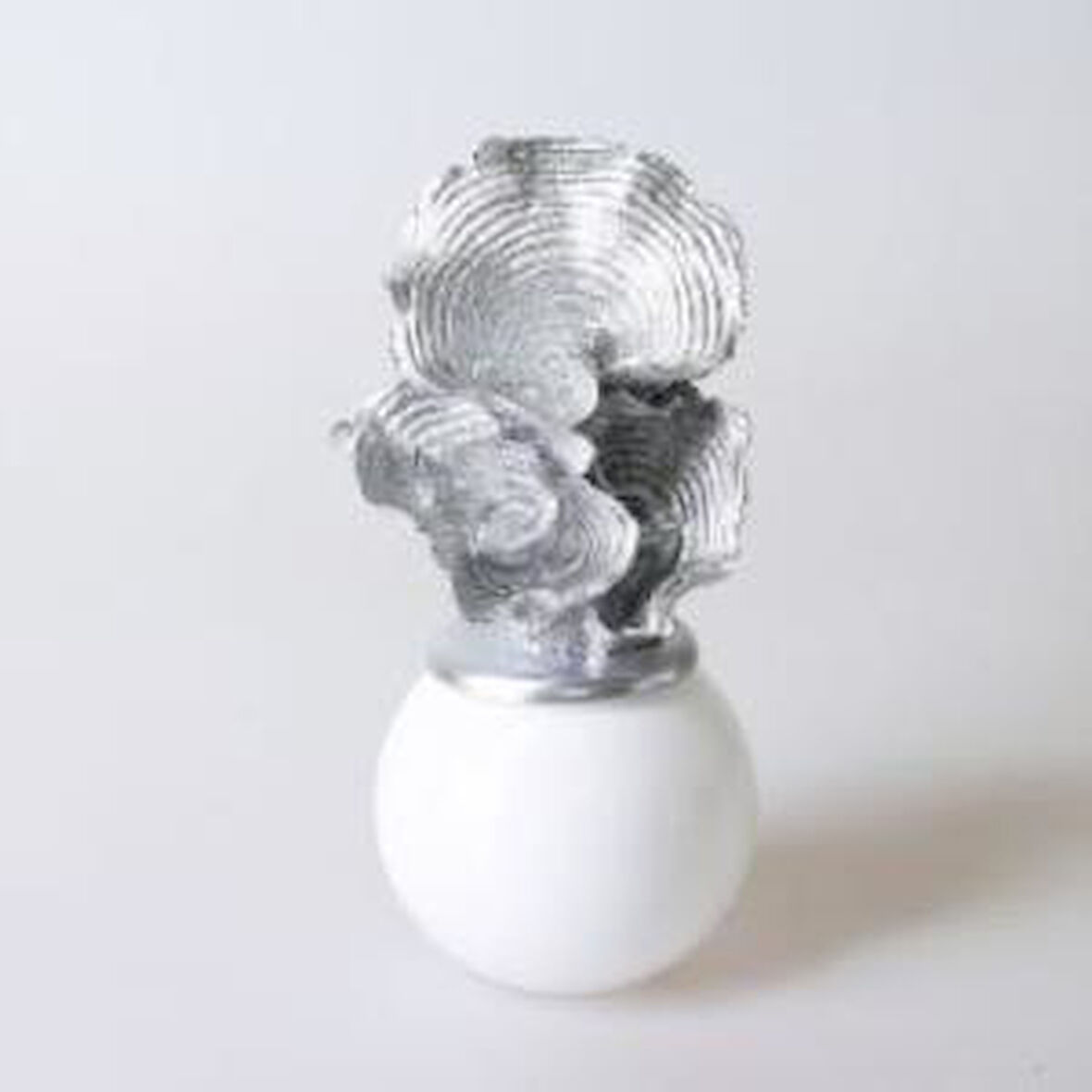 SELİM DEKOR NEBULA CAM KÜP BEYAZ-GÜMÜŞ