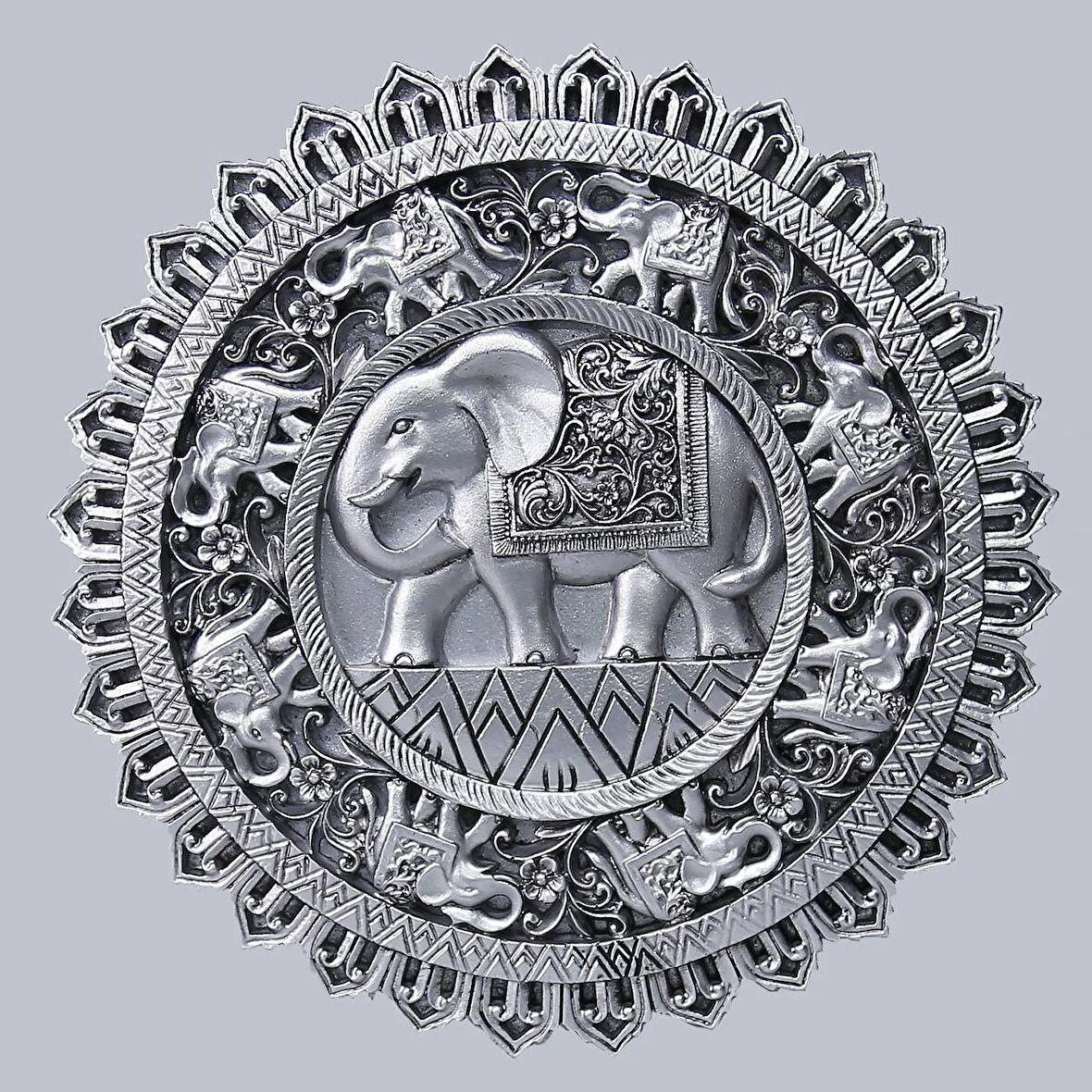 Elephant Duvar Aksesuarı Gümüş