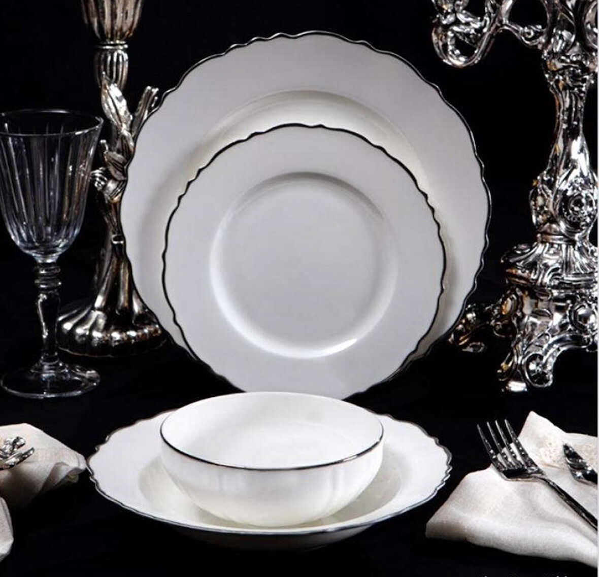 Massimo Victoria Gold 24 Parça Yemek Takımı