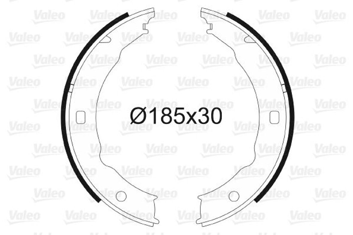 Psa El Fren Balatası Peugeot P406 [d8 / D9], P607 Olcu: (185×30mm) - Valeo 564018