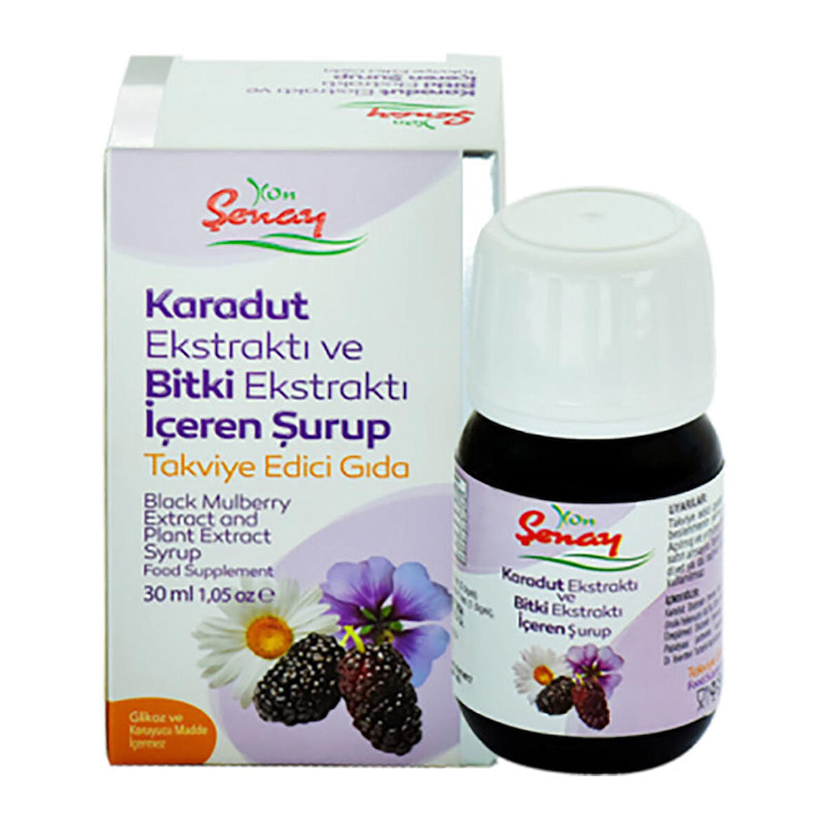 Şenay Karadut Ekstraktı ve Bitki Ekstraktı Şurup 30 Ml