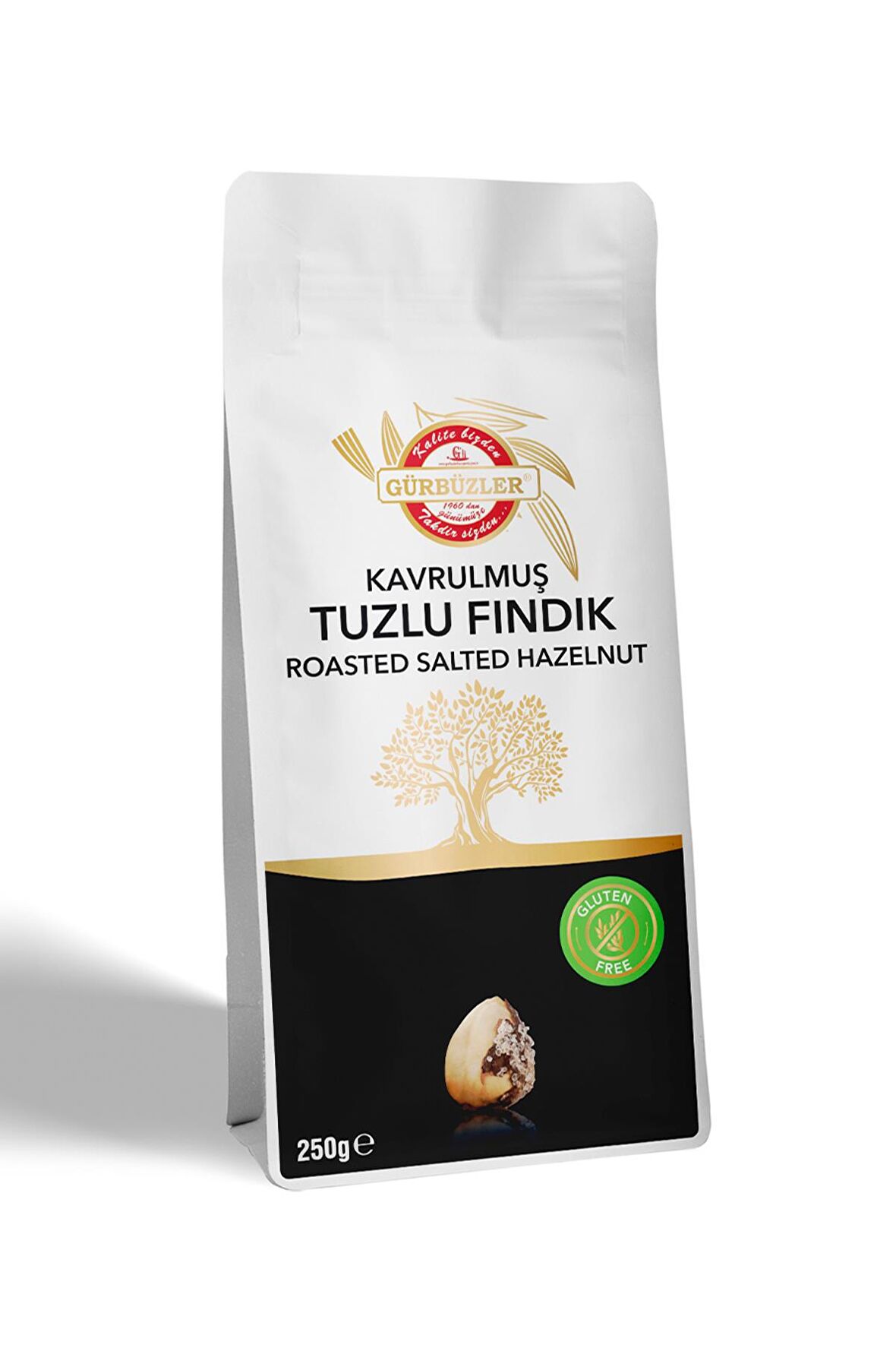 Gürbüzler Glutensiz Fındık Kavrulmuş Tuzlu 250 Gram