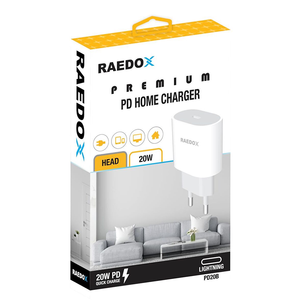 Raedox PD20B 20W PD Şarj Adaptörü