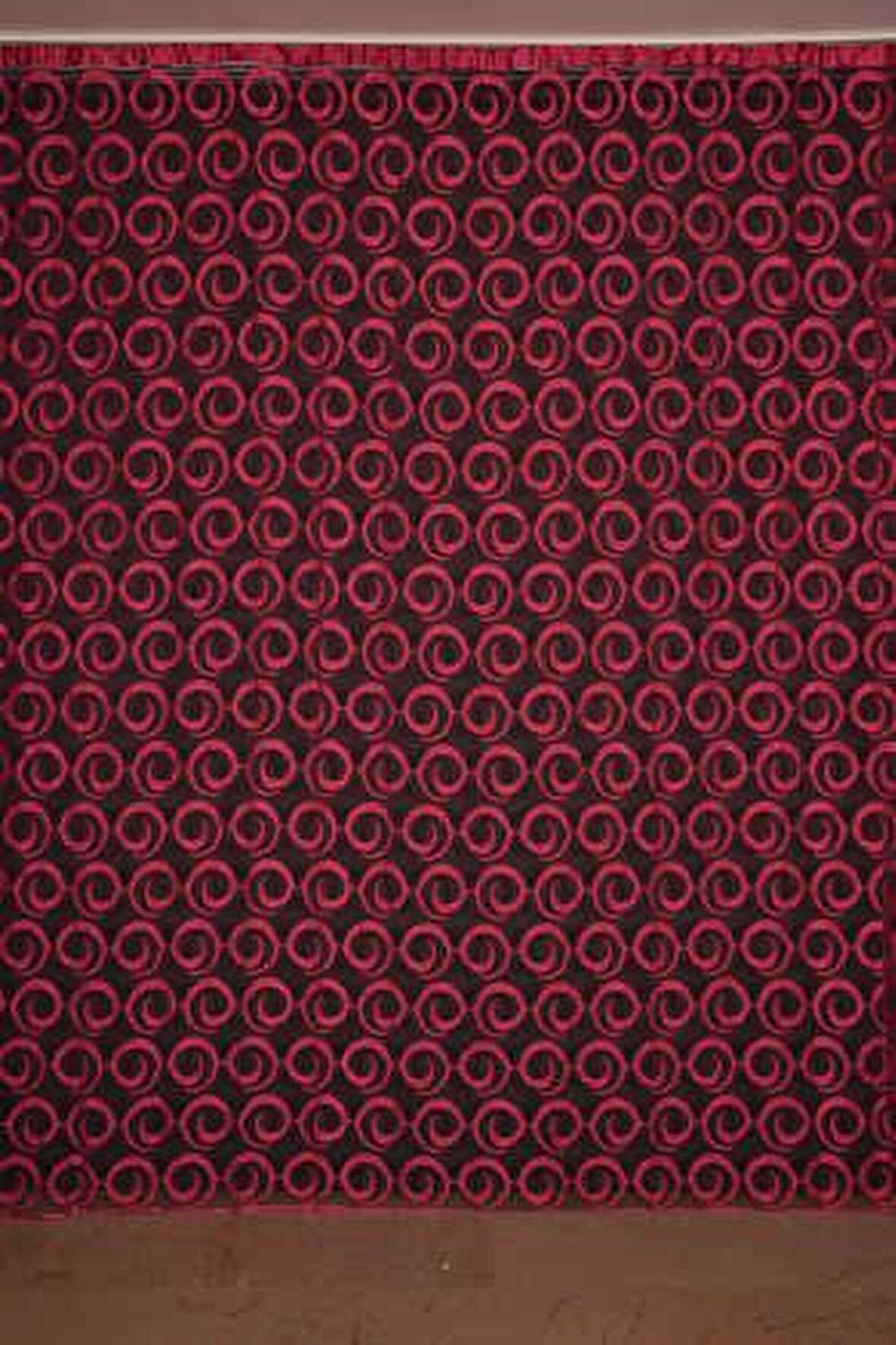 VAKKO ÇİFT RENK FUŞYA İP PERDE HAZIR DÜĞMELERİ DİKİLMİŞ İP PERDE 300*250 cm