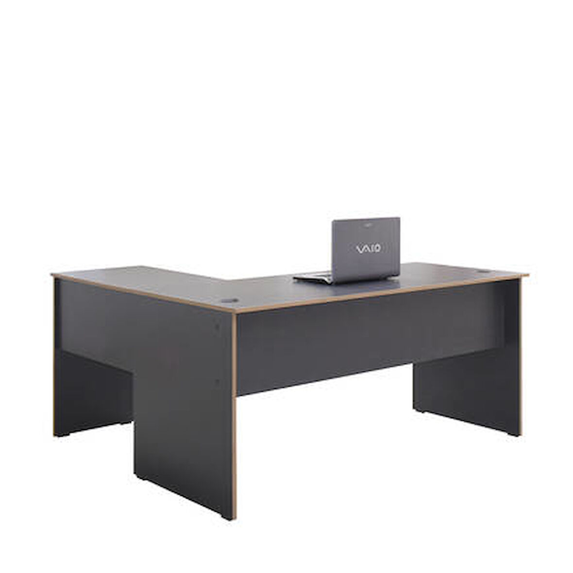 Rio L Ofis Masası - Antrasit/Kontra 160x75x144 cm (GxYxD)