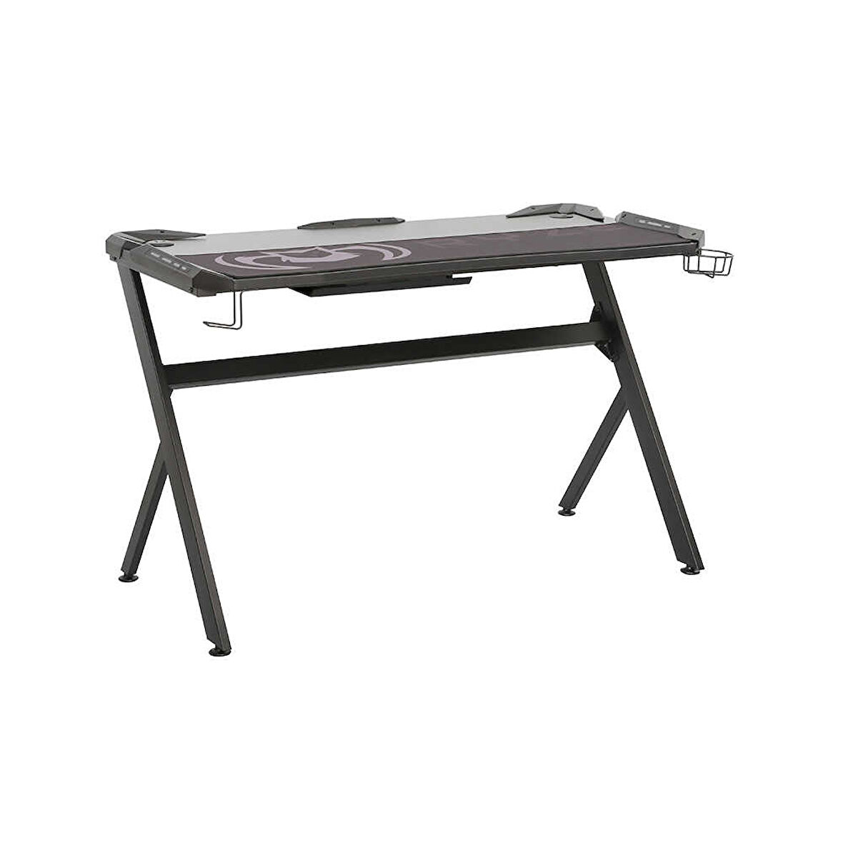 Ryze Extreme Karbon Fiber RGB Oyuncu Masası - Siyah 120x60x76 cm