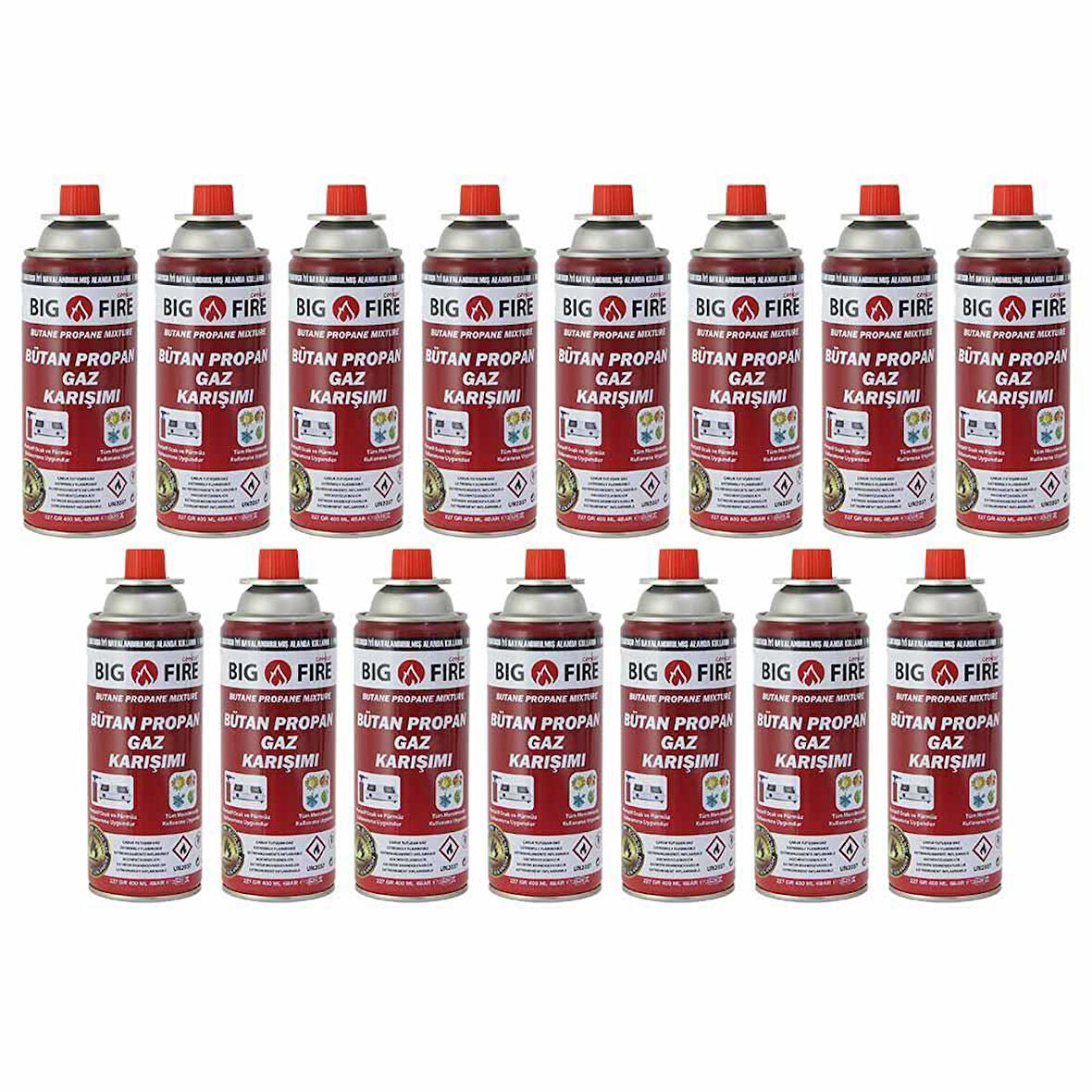 Big Fire Power 227gr Valfli Gaz Kartuşu Onbeşli Set-15Lİ SET