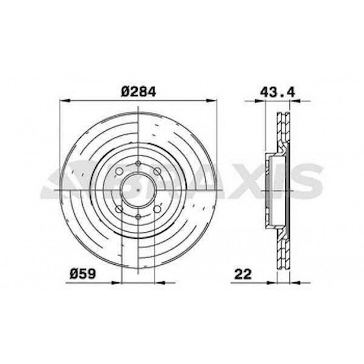 Fiat On Fren Aynası (diski) Bravo I II Croma Doblo İdea Linea Marea Stilo Alfa 155 1,2 / 1,3 / 1,4 / 1,6 - Braxıs Ae0054